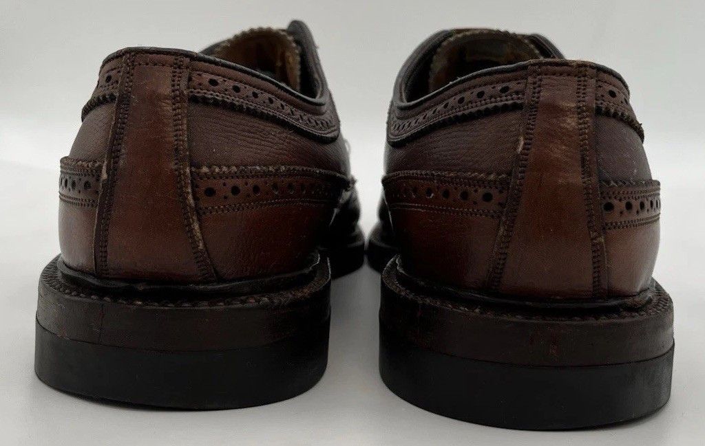 Florsheim Vintage Florsheim Royal Imperial Brown Leather Gunboat 10D Size US 10 / EU 43 - 4 Thumbnail