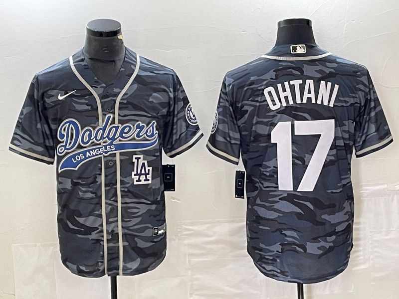 Custom Men's Los Angeles Dodgers #17 Shohei Ohtani Gray Jersey | Grailed