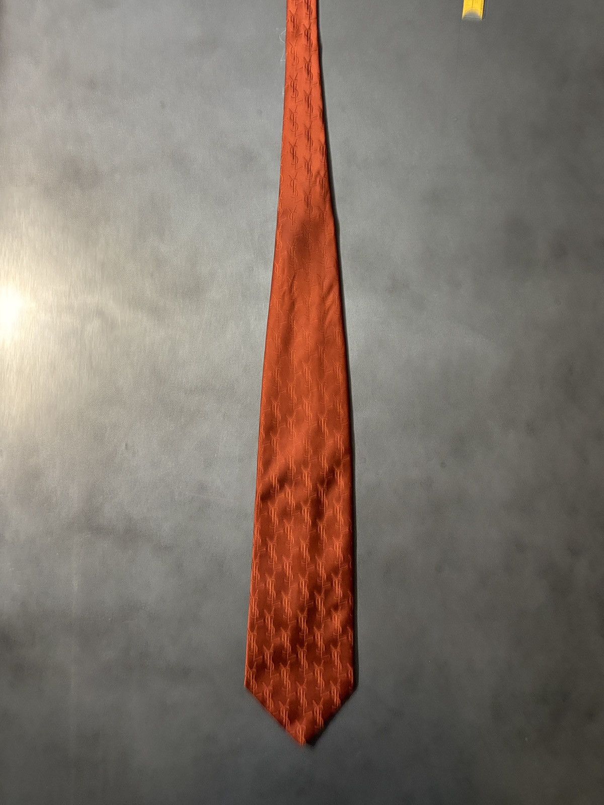 Yves Saint Laurent Vintage YSL Monogram Tie Necktie 1970s Yves Saint Laurent Size ONE SIZE - 3 Thumbnail