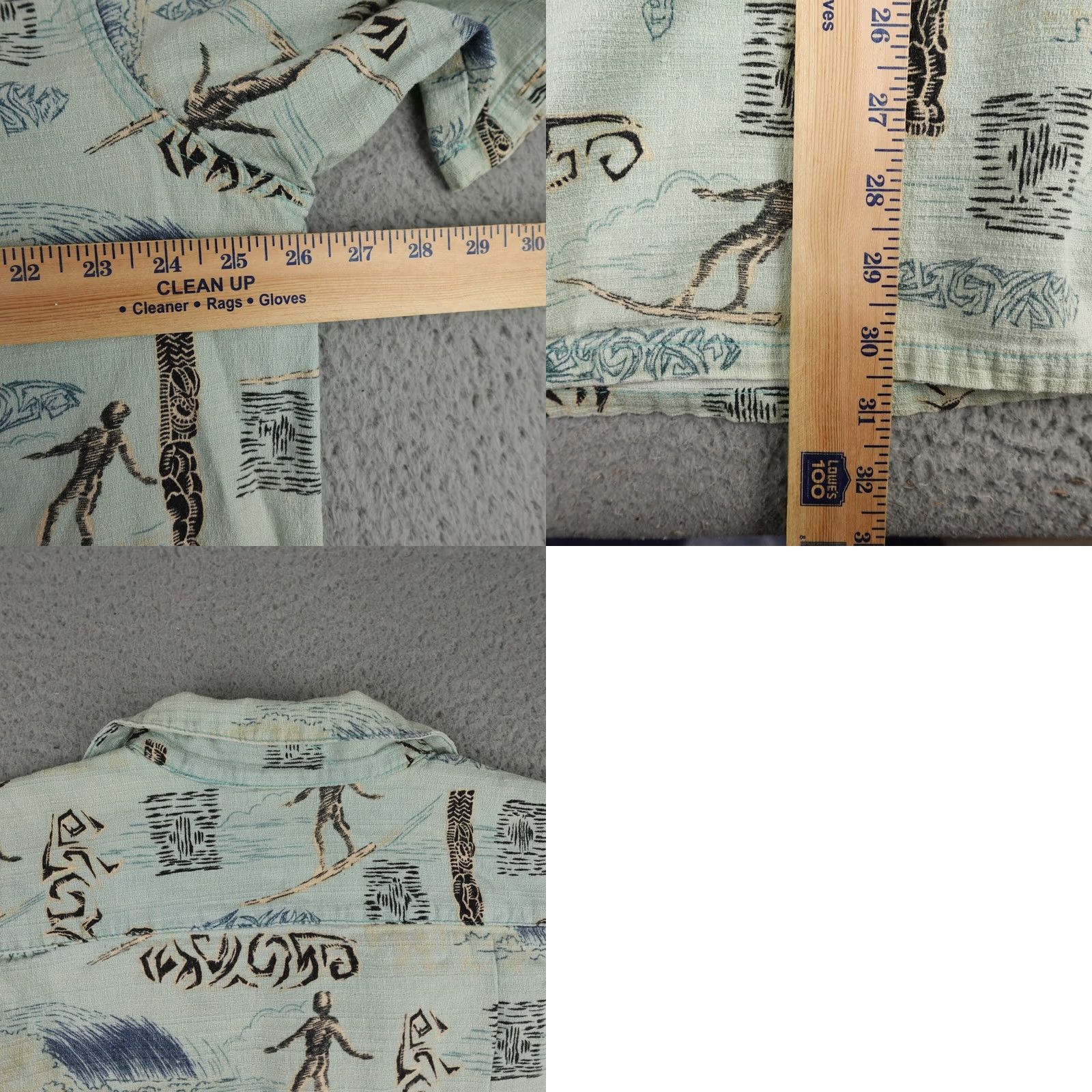 Vivobarefoot VINTAGE Go Barefoot Hawaiian Shirt Mens 2XL Blue Surfing All Over Print USA Made Size US XXL / EU 58 / 5 - 8 Thumbnail