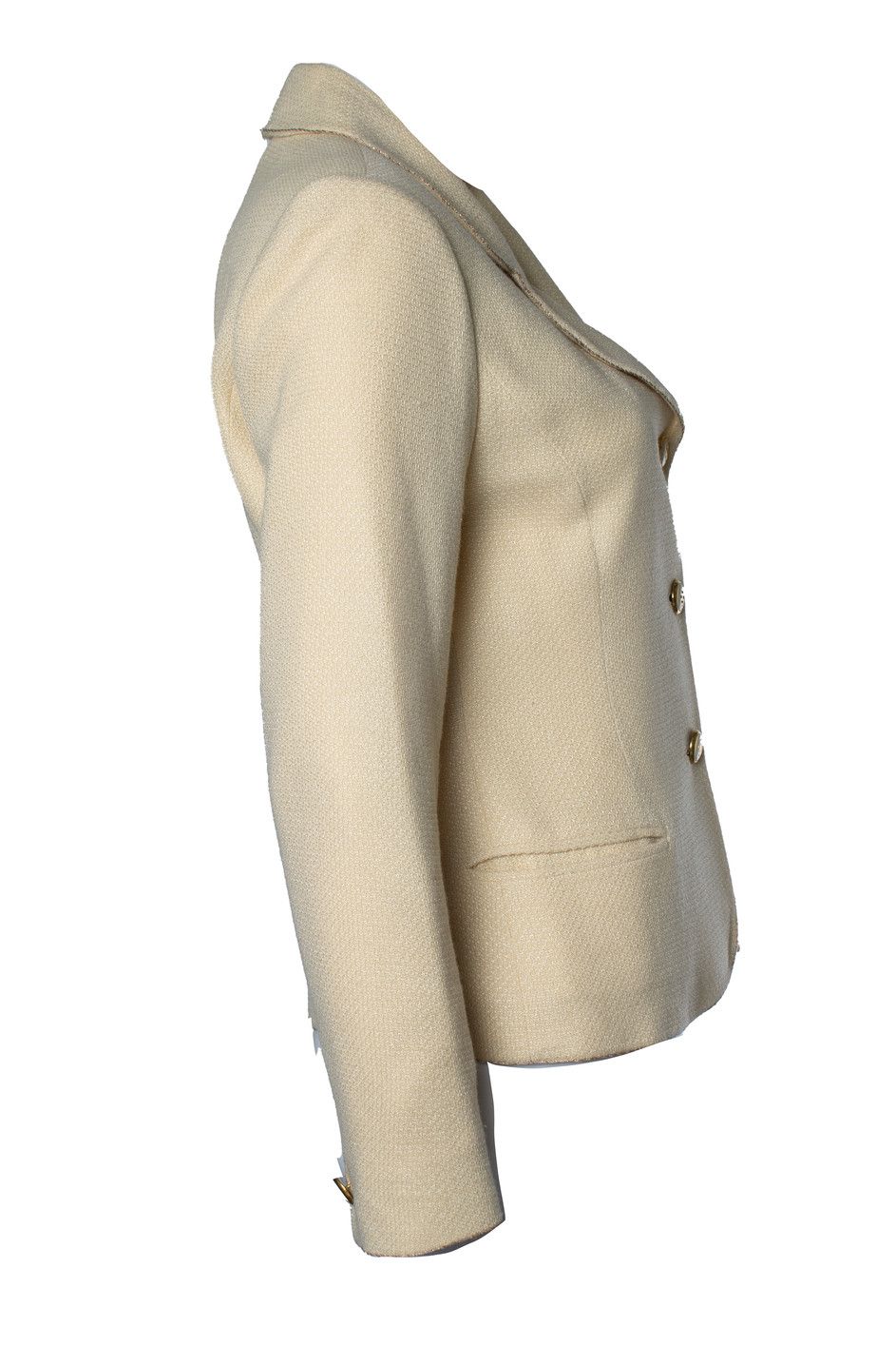 Celine Celine, yellow tweed blazer Size XS / US 0-2 / IT 36-38 - 3 Thumbnail