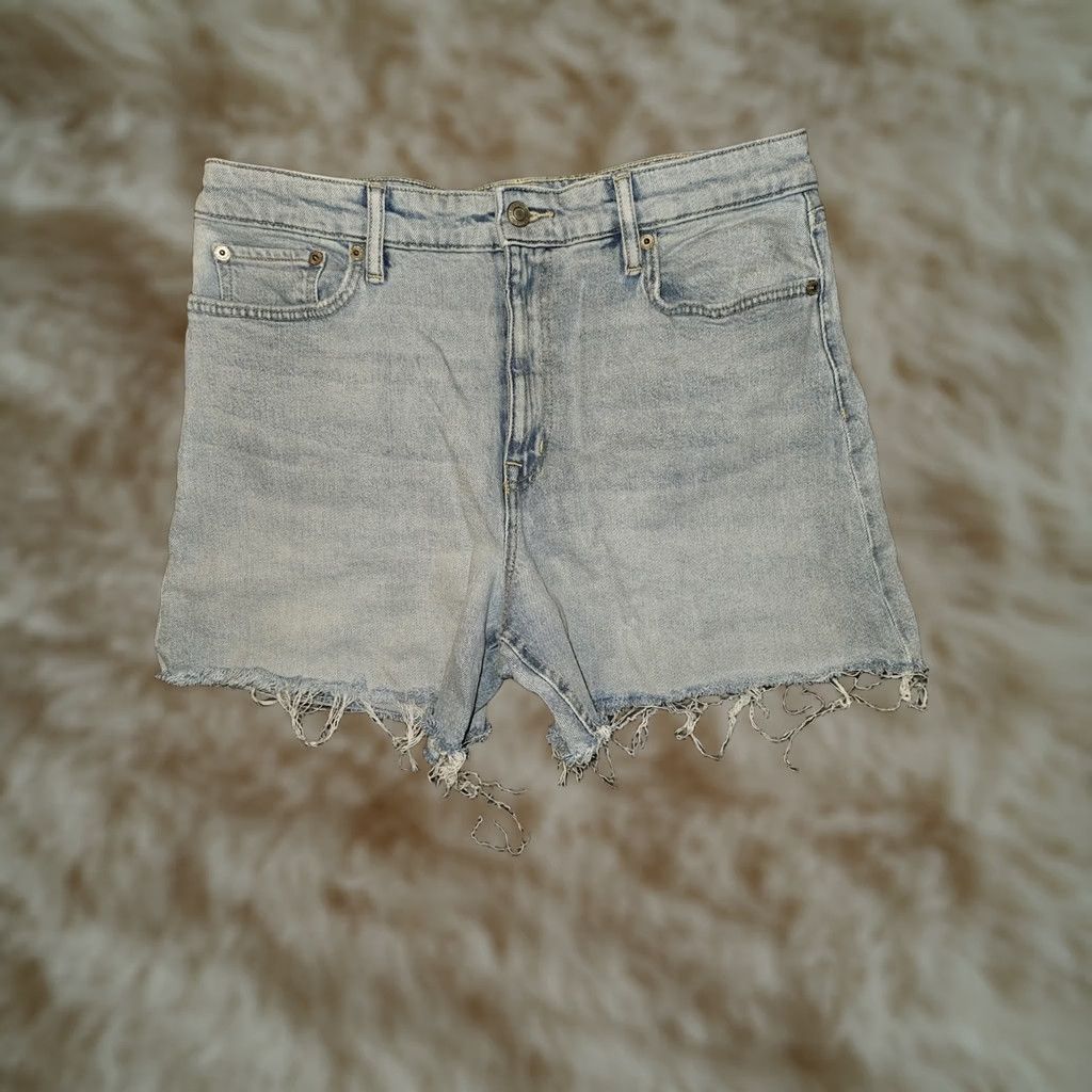 Ralph Lauren Lauren Ralph Shorts Womens 12 Blue Black Label Cut Off Women High Rise Stretch Size 34" / US 12 / IT 48 - 1 Thumbnail