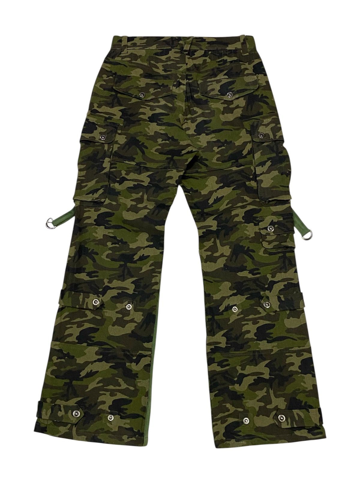 Japanese Brand Vice Fairy Multipocket Stretch Wide Leg Camo Cargo Pants Size US 30 / EU 46 - 3 Thumbnail