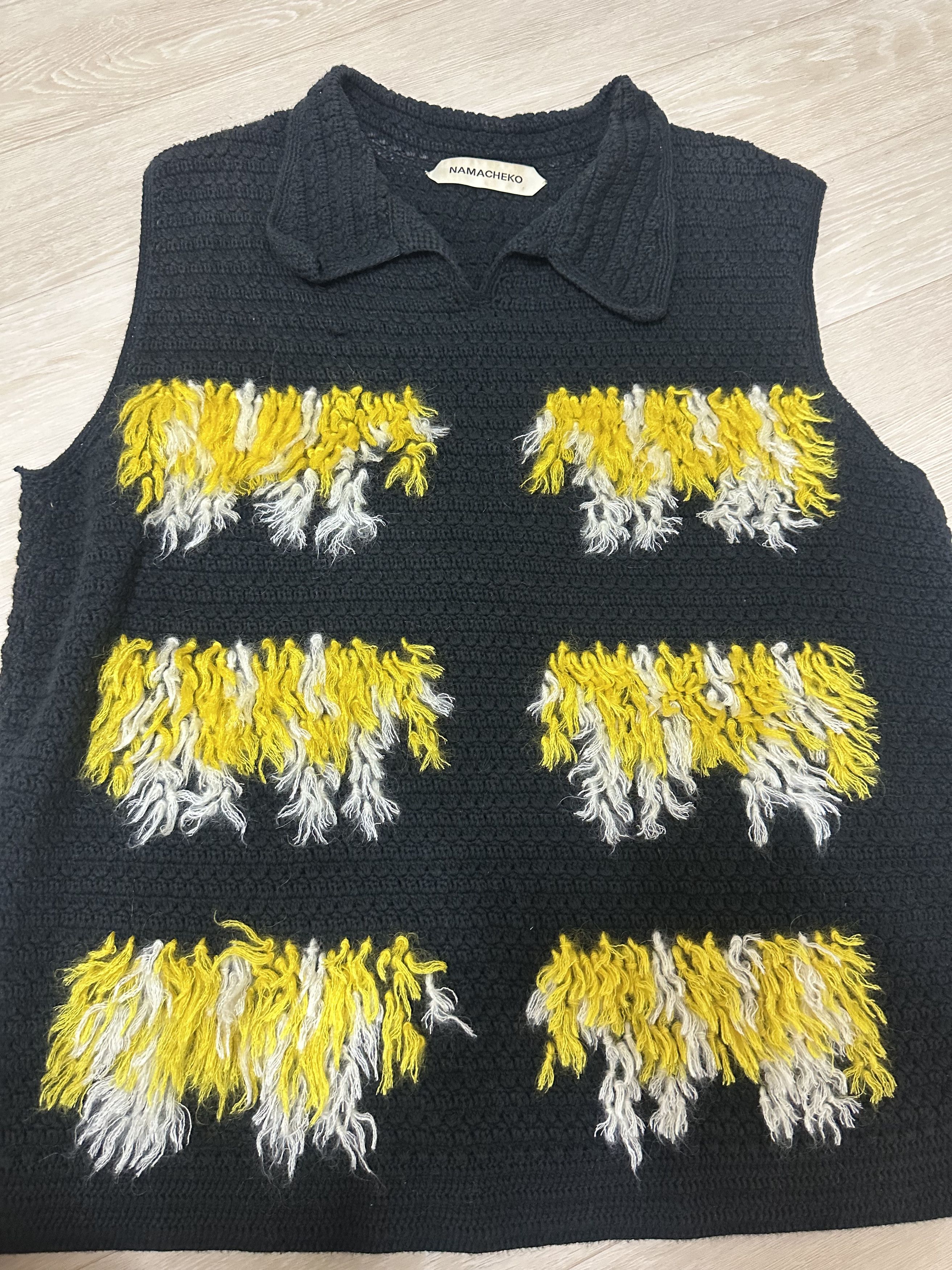 Namacheko namacheko 23ss Fringe-detail Knitted Vest In Black Size US M / EU 48-50 / 2 - 2 Thumbnail
