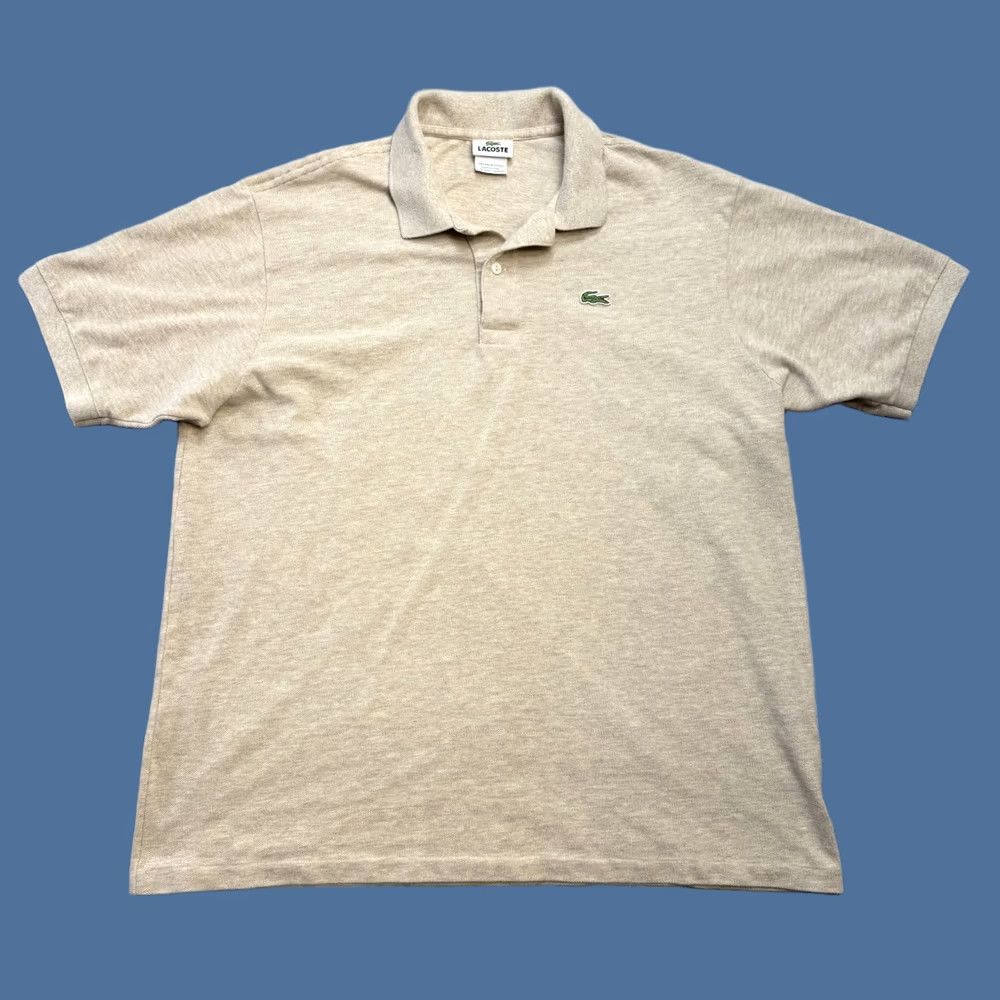 Lacoste Lacoste Polo Shirt 2XL 7 Beige Cotton Pique Knit Preppy Old Money Logo Mens Size US XXL / EU 58 / 5 - 1 Thumbnail