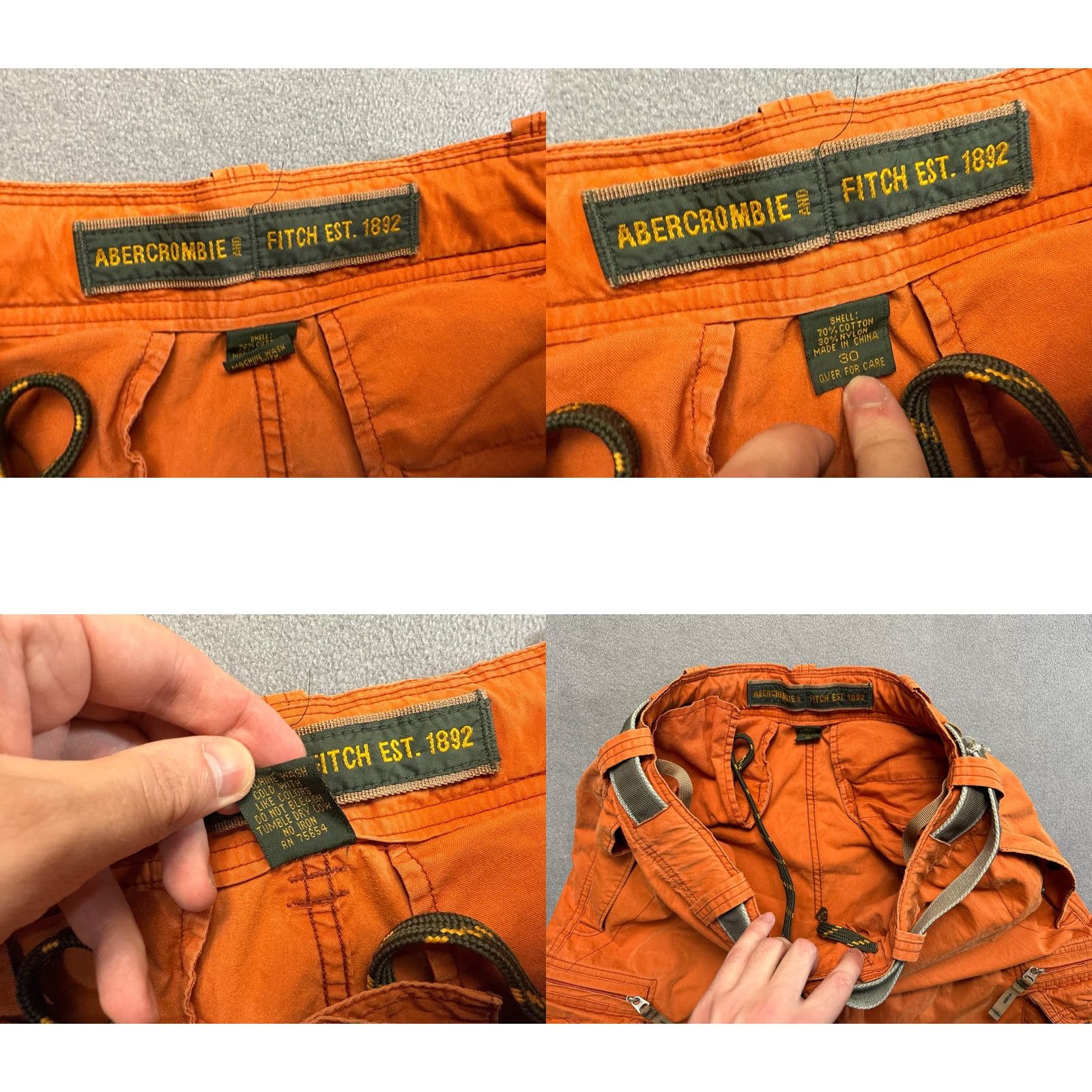 Abercrombie & Fitch abercrombie & fitch Shorts Orange Outdoor Track Hiking mens size 30 Size US 30 / EU 46 - 8 Thumbnail
