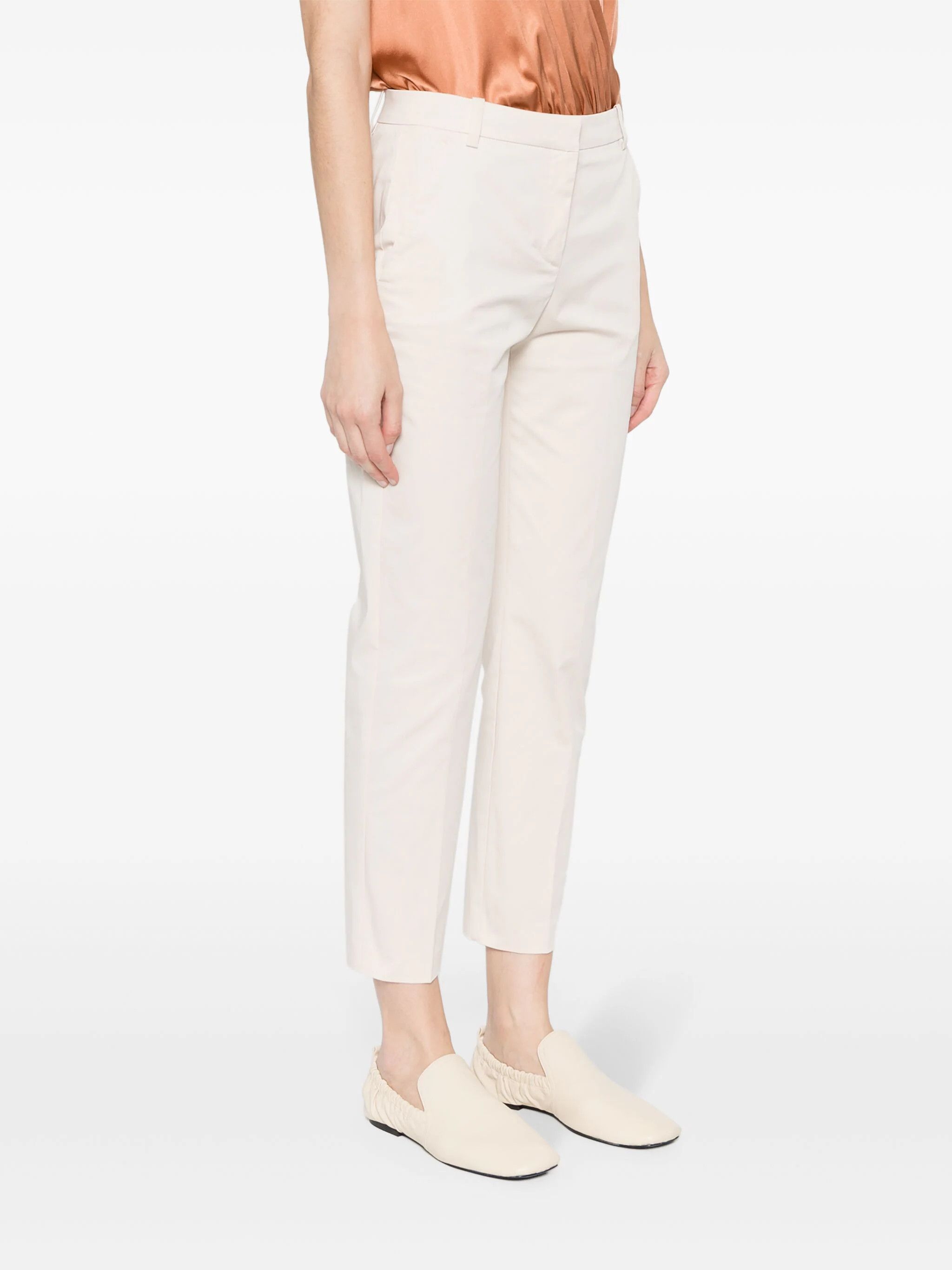 Pinko o1s22i1n0824 Bello Cigarette Pants in White Size 28" / US 6 / IT 42 - 3 Thumbnail