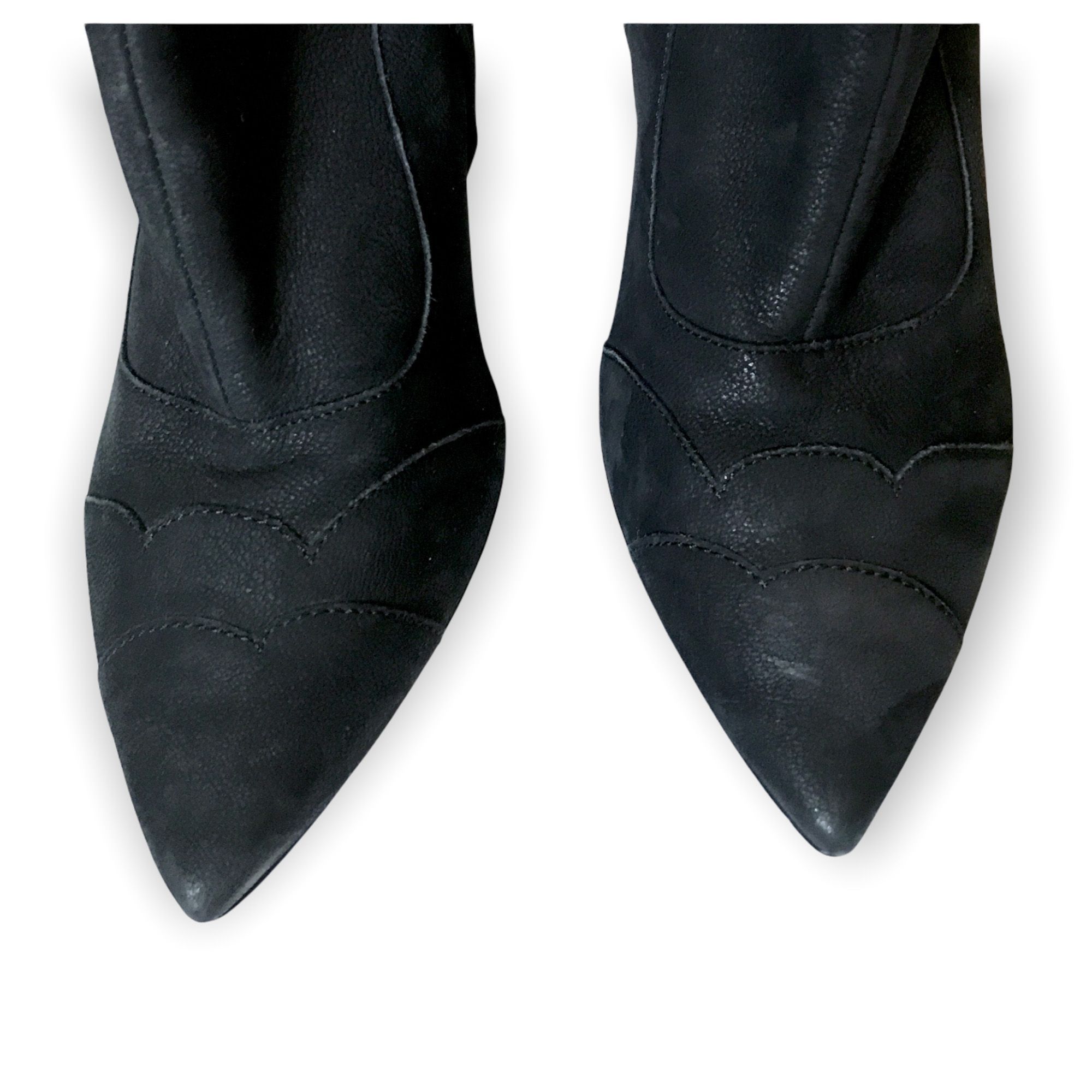 Lanvin Lanvin Washed Leather Ankle Boots 39EU, Black Pointed Toe It Size US 9 / IT 39 - 5 Thumbnail