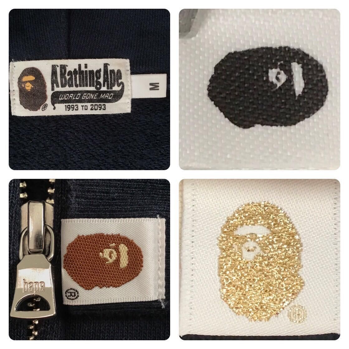 Bape BAPE logo shark full zip hoodie navy x 1st camo yellow APE Size US M / EU 48-50 / 2 - 9 Thumbnail