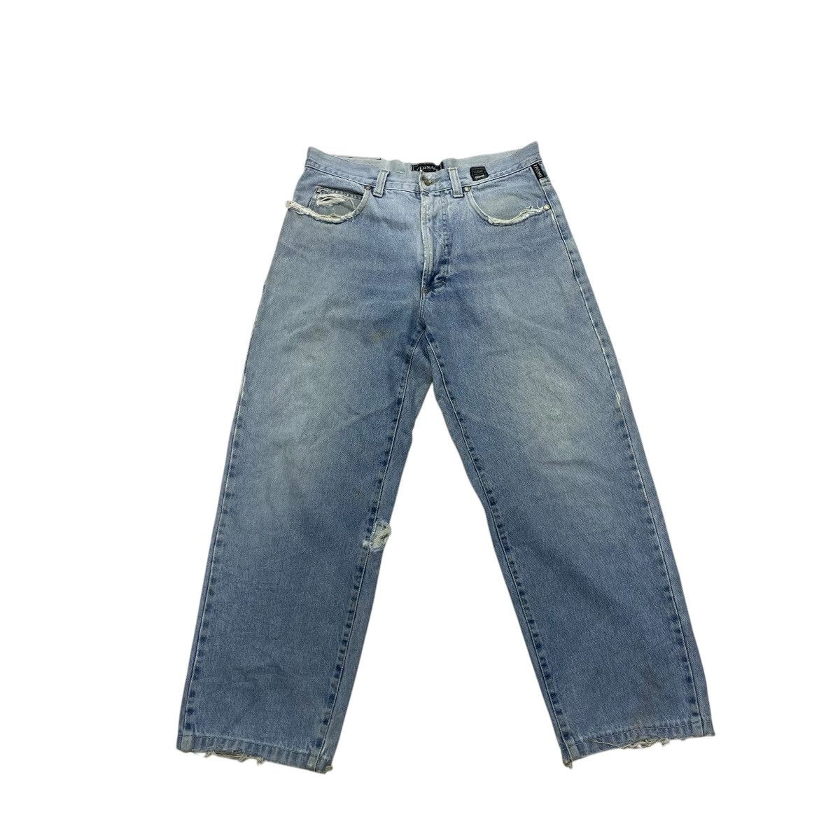Versace × Versus Versace × Vintage Vintage Distressed Versace Jeans Couture Jeans Size US 34 / EU 50 - 1 Thumbnail