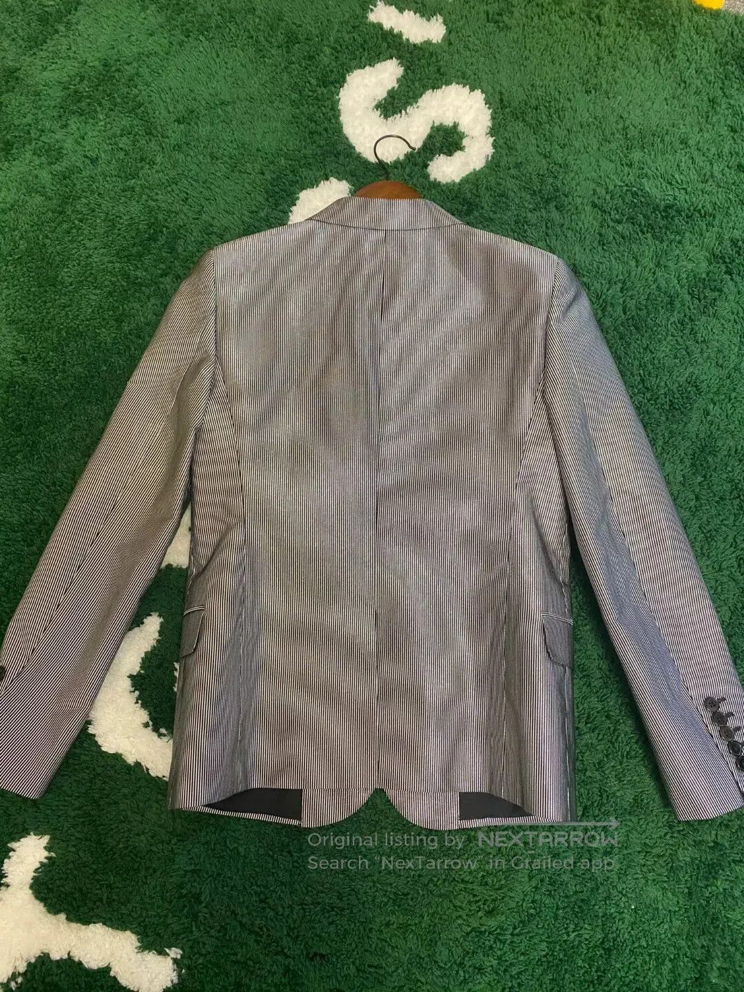 Saint Laurent Paris Saint Laurent Paris Gray Pinstripe Blazer. Size US M / EU 48-50 / 2 - 2 Thumbnail