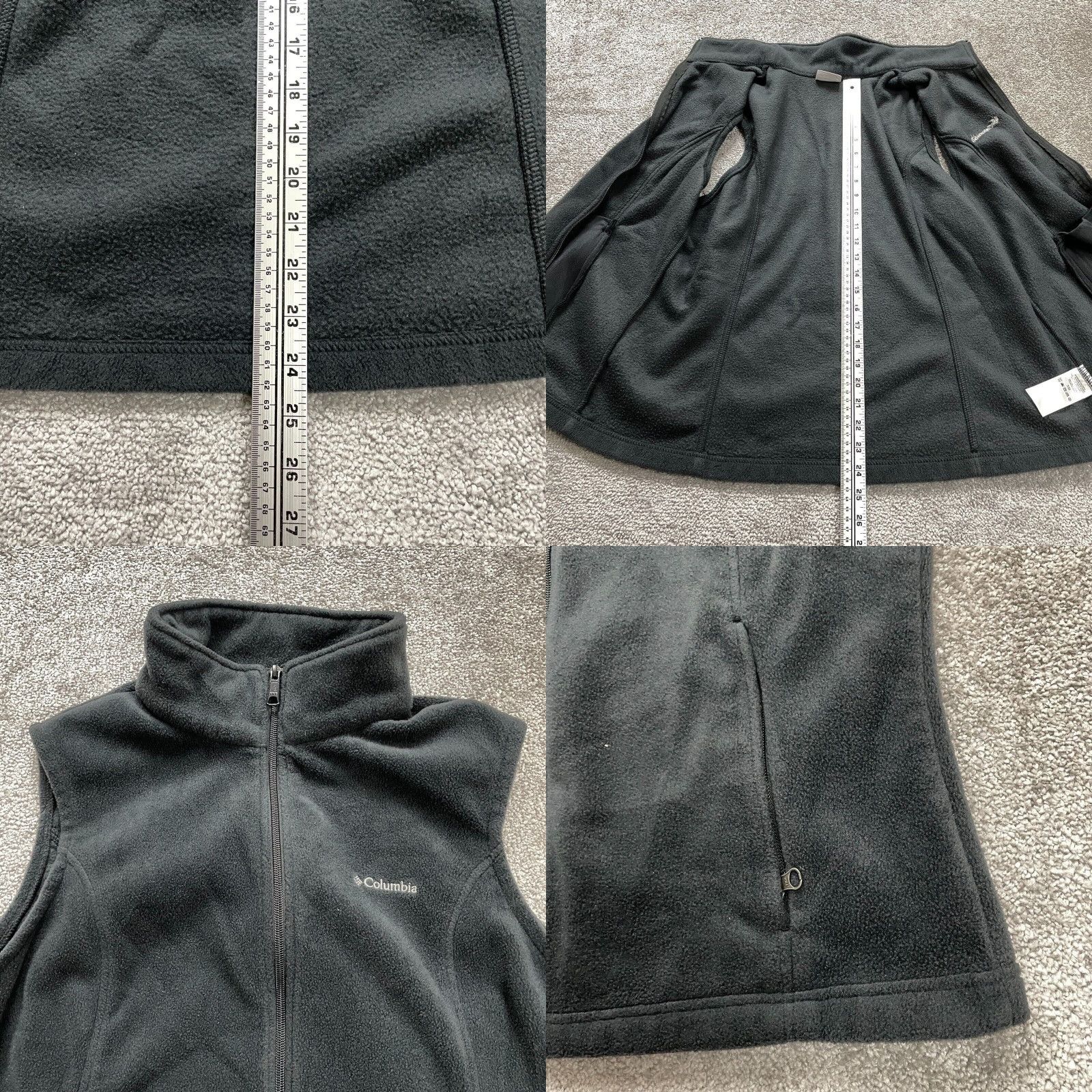 Vintage Columbia Benton Springs Vest XL Black Full Zip Pockets High Neck Women Size XL / US 12-14 / IT 48-50 - 8 Thumbnail
