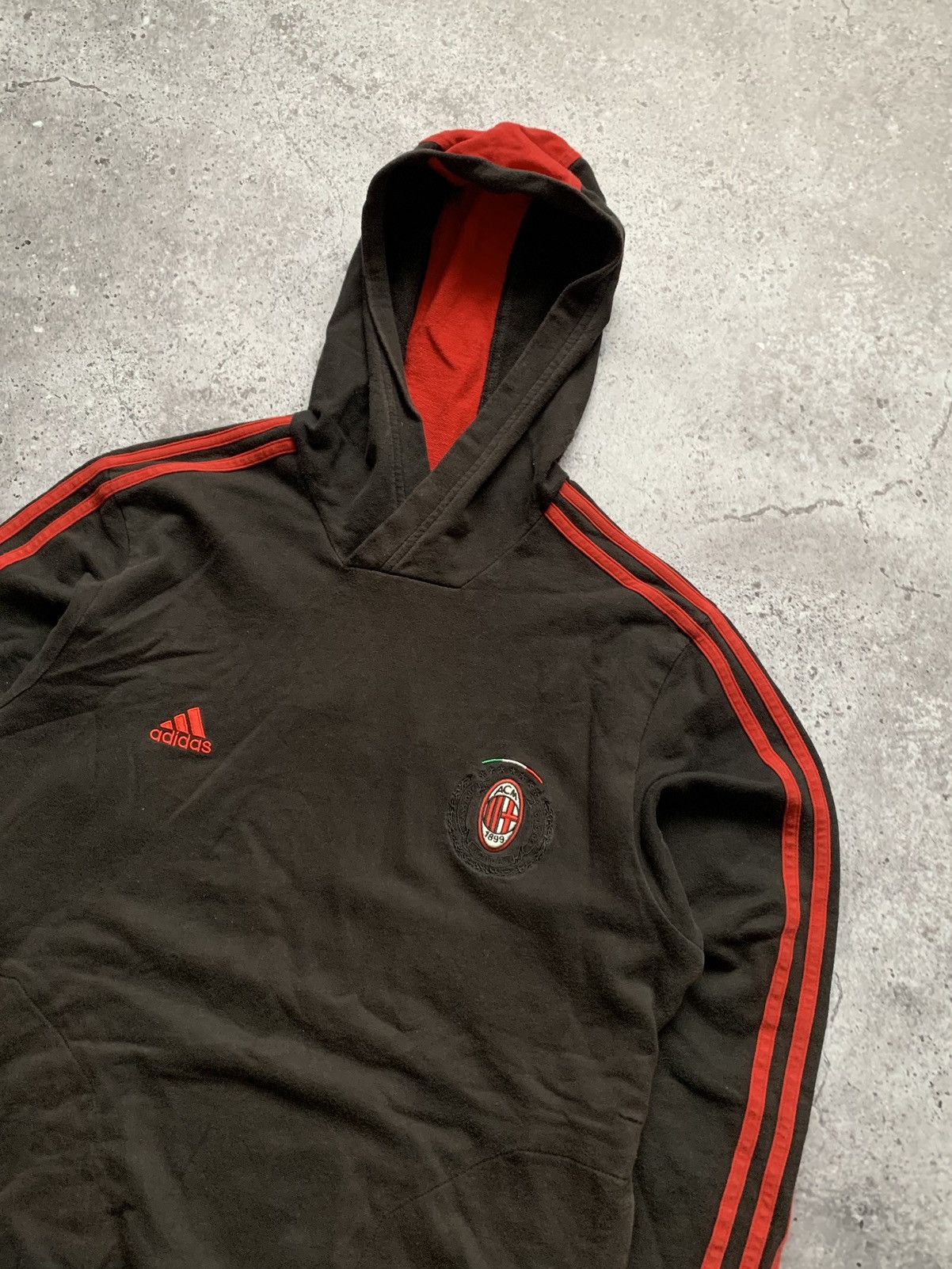 Adidas × Vintage 🔥AC MILAN ADIDAS VINTAGE 2000s BLOCKCORE HOODIE Size US M / EU 48-50 / 2 - 5 Thumbnail