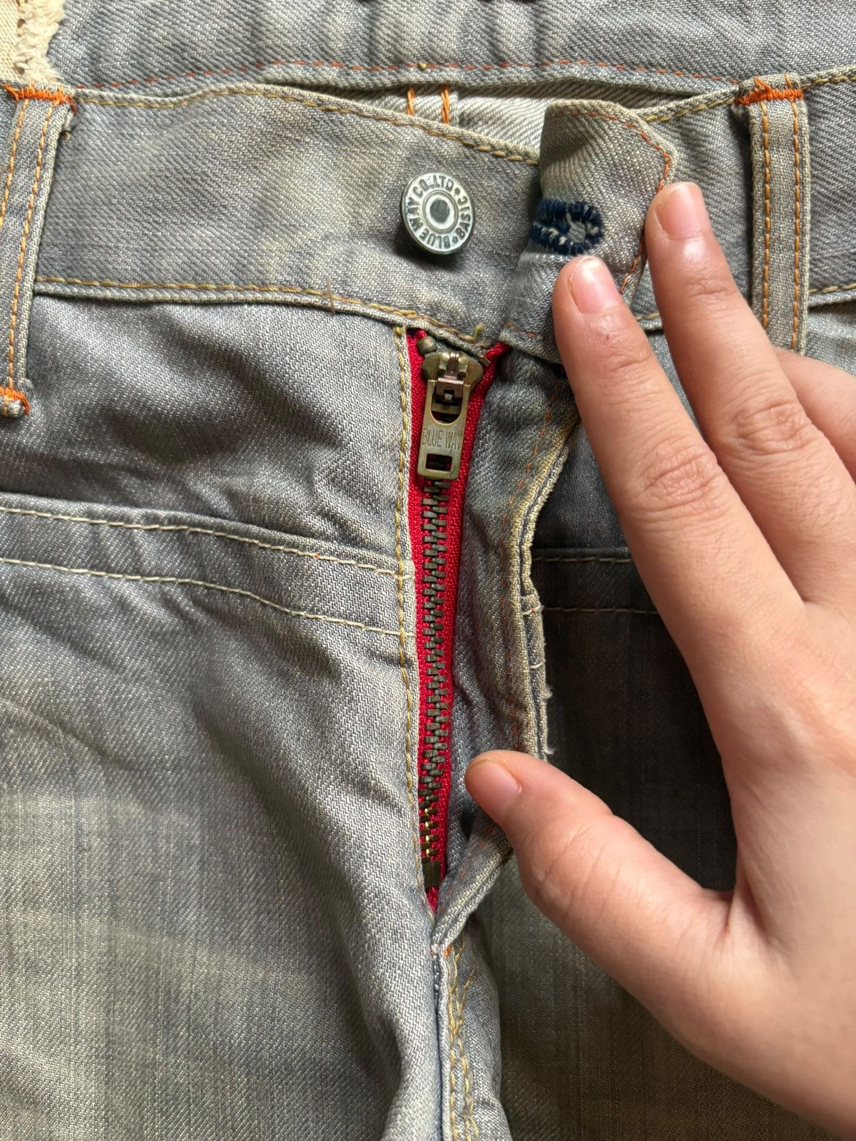 Japanese Brand Vintage Japanese Brand Mud Wash Distressed Flare Jeans Size US 34 / EU 50 - 3 Thumbnail