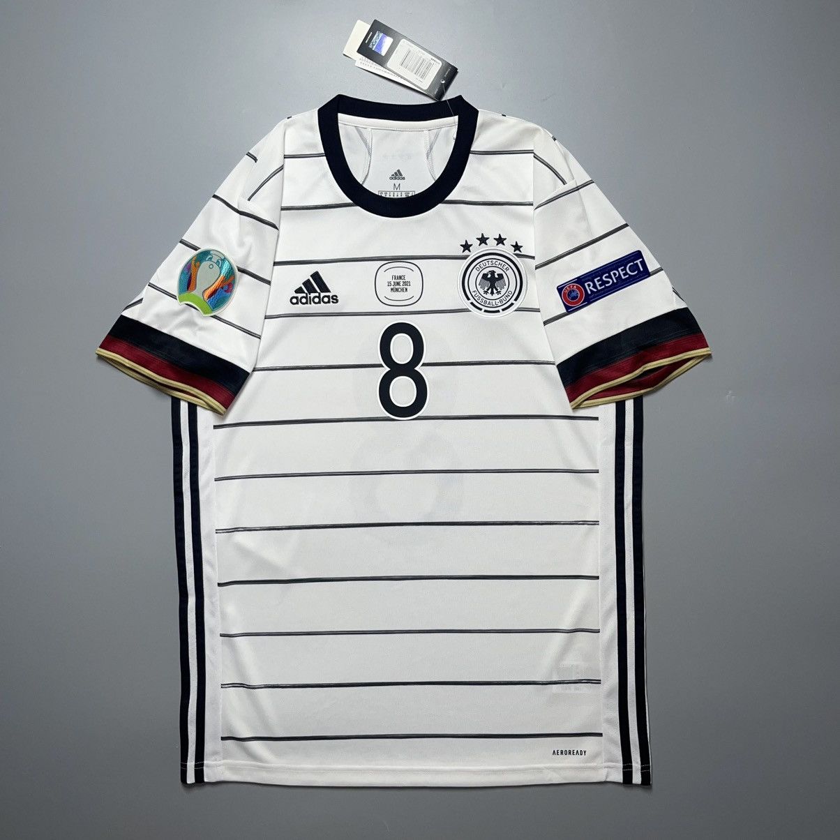 Adidas GERMANY ADIDAS 2020 EURO FOOTBALL HOME JERSEY #8 KROOS Size US M / EU 48-50 / 2 - 2 Thumbnail