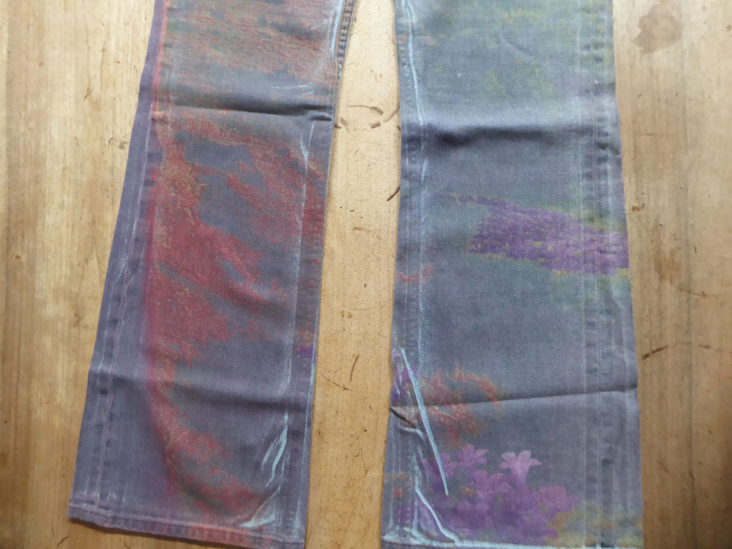 W&LT × Walter Van Beirendonck cranes flying color print denims Jeans Size US 28 / EU 44 - 5 Thumbnail