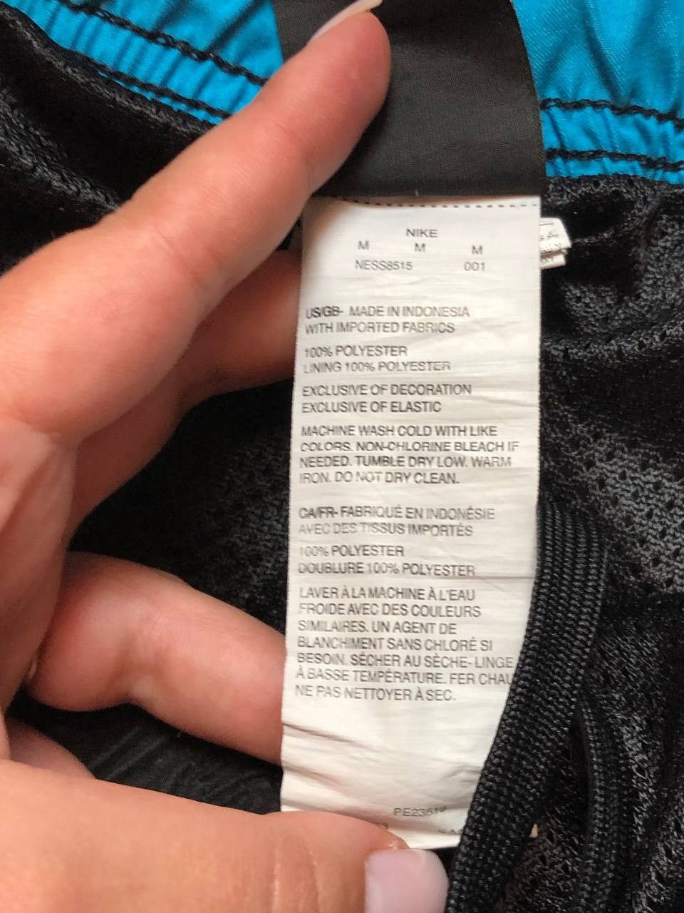 Nike Vintage Shorts black and blue Nike logo Y2K sportwear Size US 32 / EU 48 - 3 Thumbnail