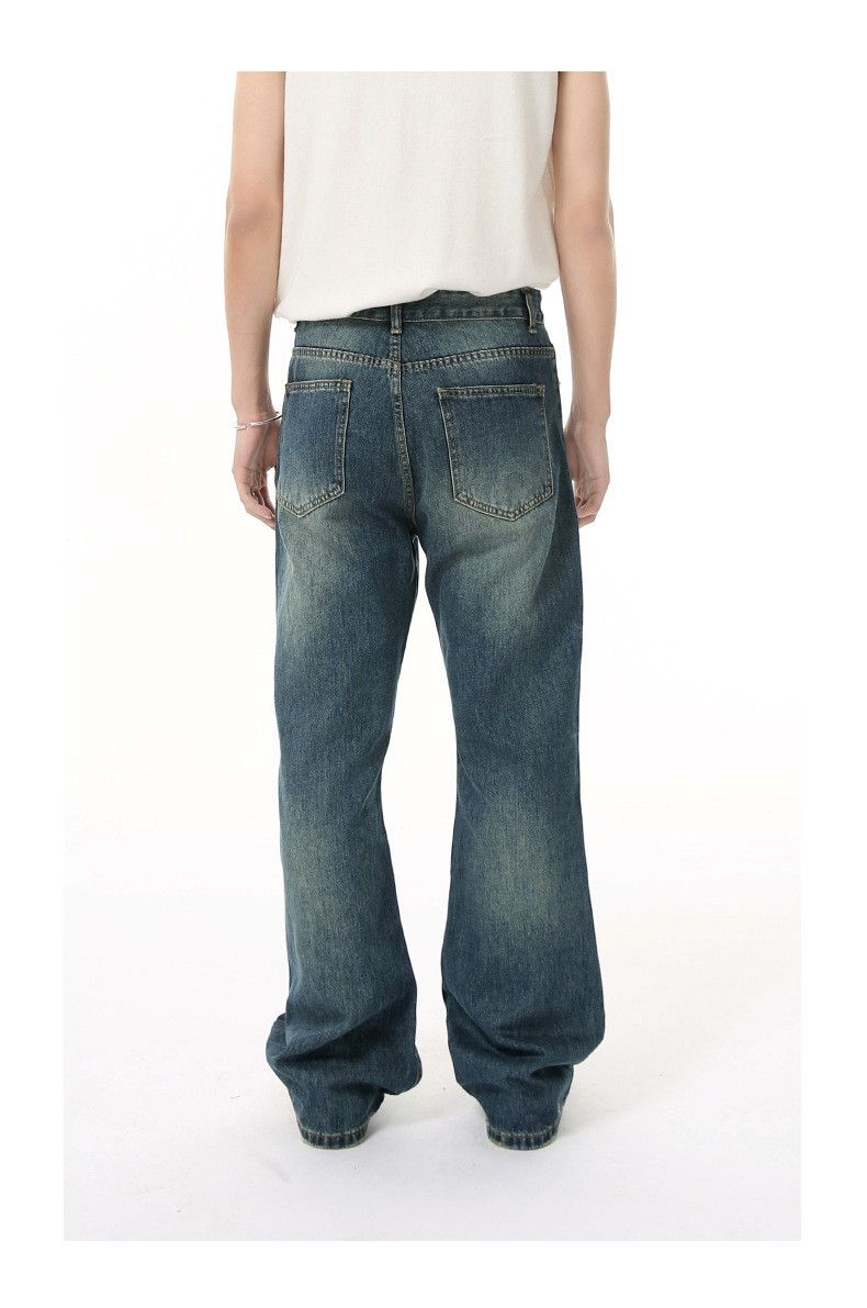 Japanese Brand × Jean American street pleated flared loose casual washed jeans Size US 32 / EU 48 - 6 Thumbnail