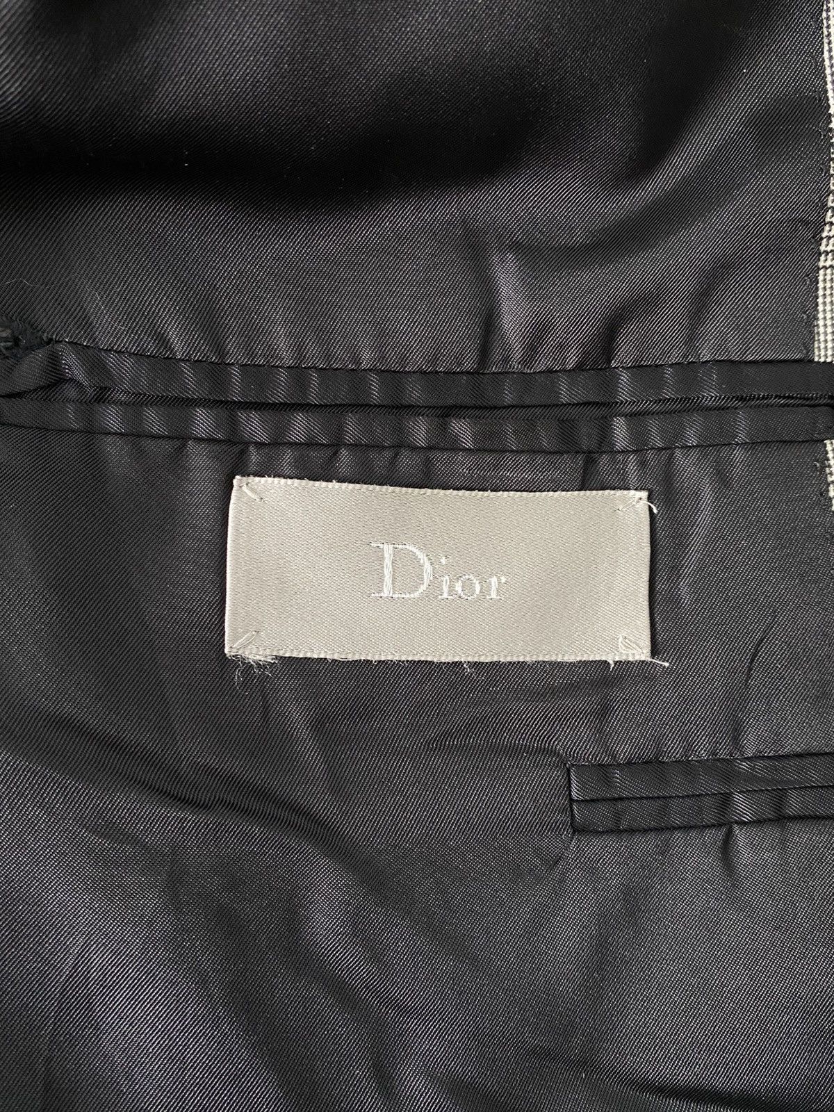 Dior Dior Homme Wool Blazer Check Pattern Tailored Italy 2010s Size 36R - 3 Thumbnail