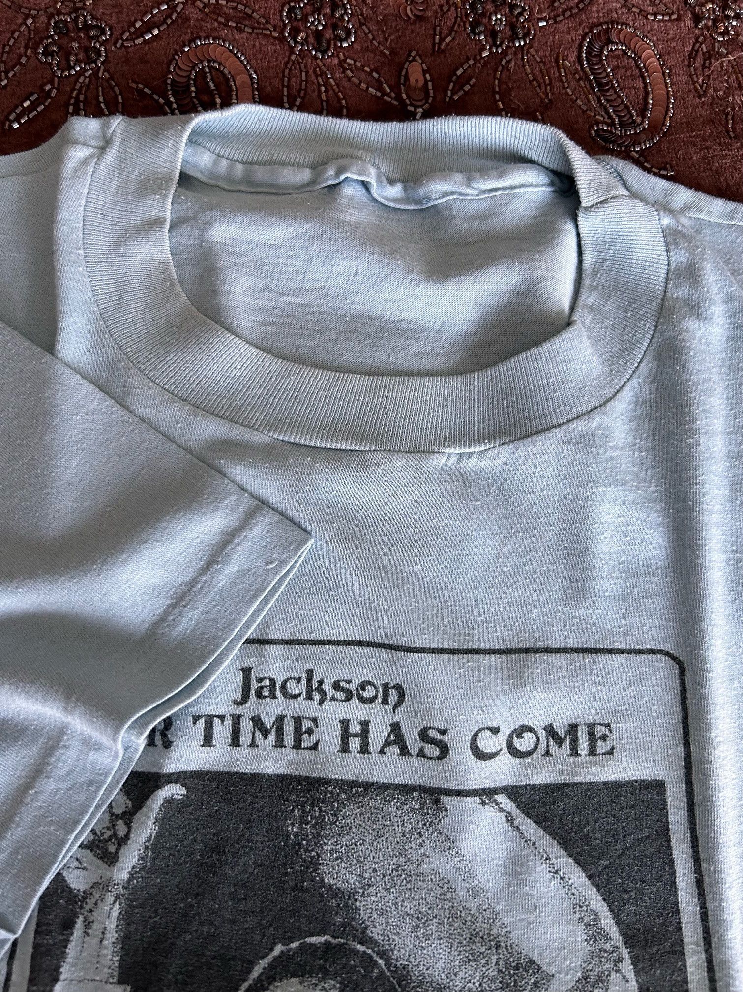 Vintage 1984 Jesse Jackson Ouf time has come Tee Single Stitch Size US M / EU 48-50 / 2 - 2 Thumbnail