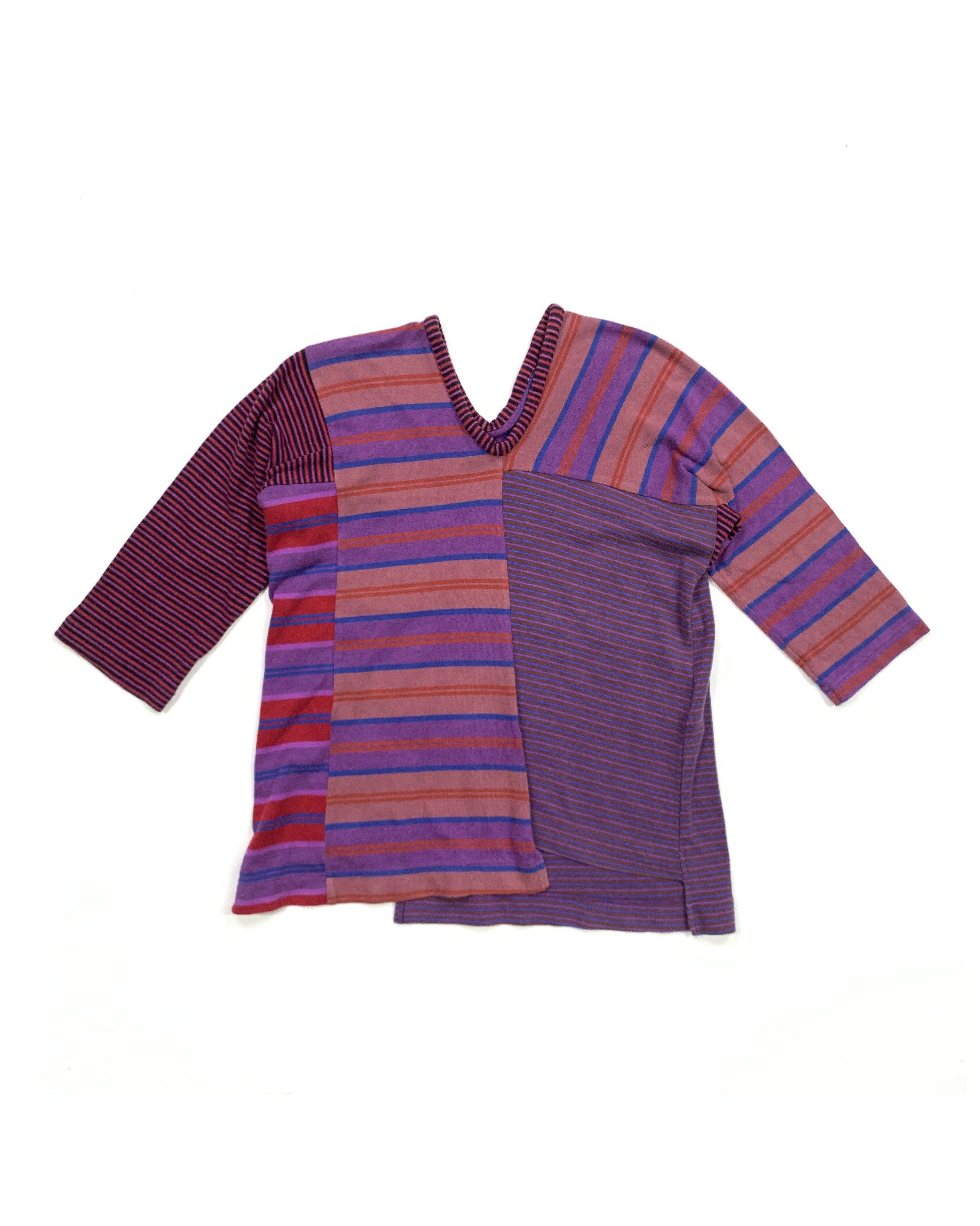 Comme des Garcons × Tricot Comme des Garcons 2004 Patchwork Punk Shirt Size S / US 4 / IT 40 - 1 Thumbnail