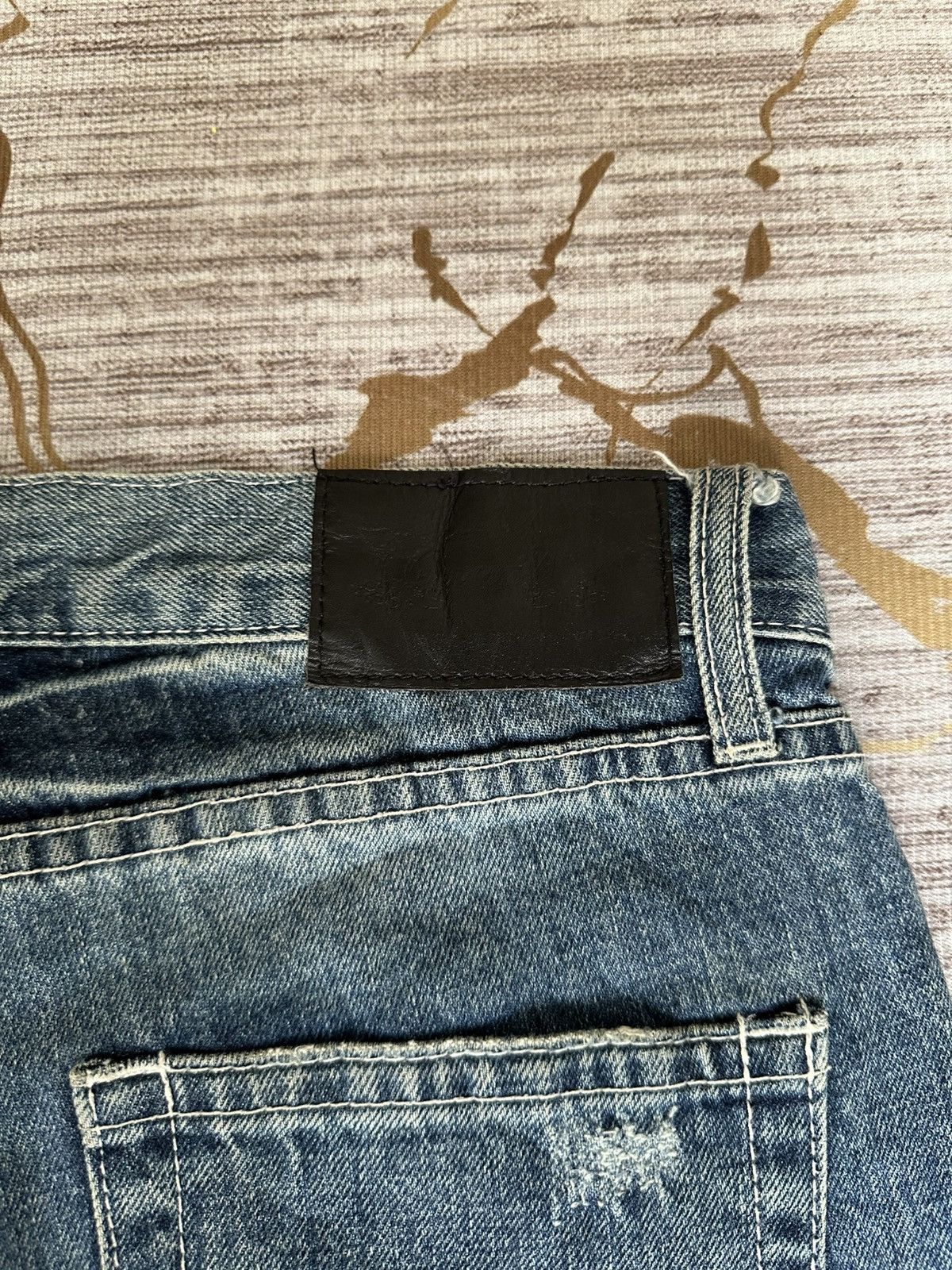 CIVARIZE FLARE Cavari A Studded Pocket Claw Marks Distressed Denim Size US 32 / EU 48 - 18 Thumbnail