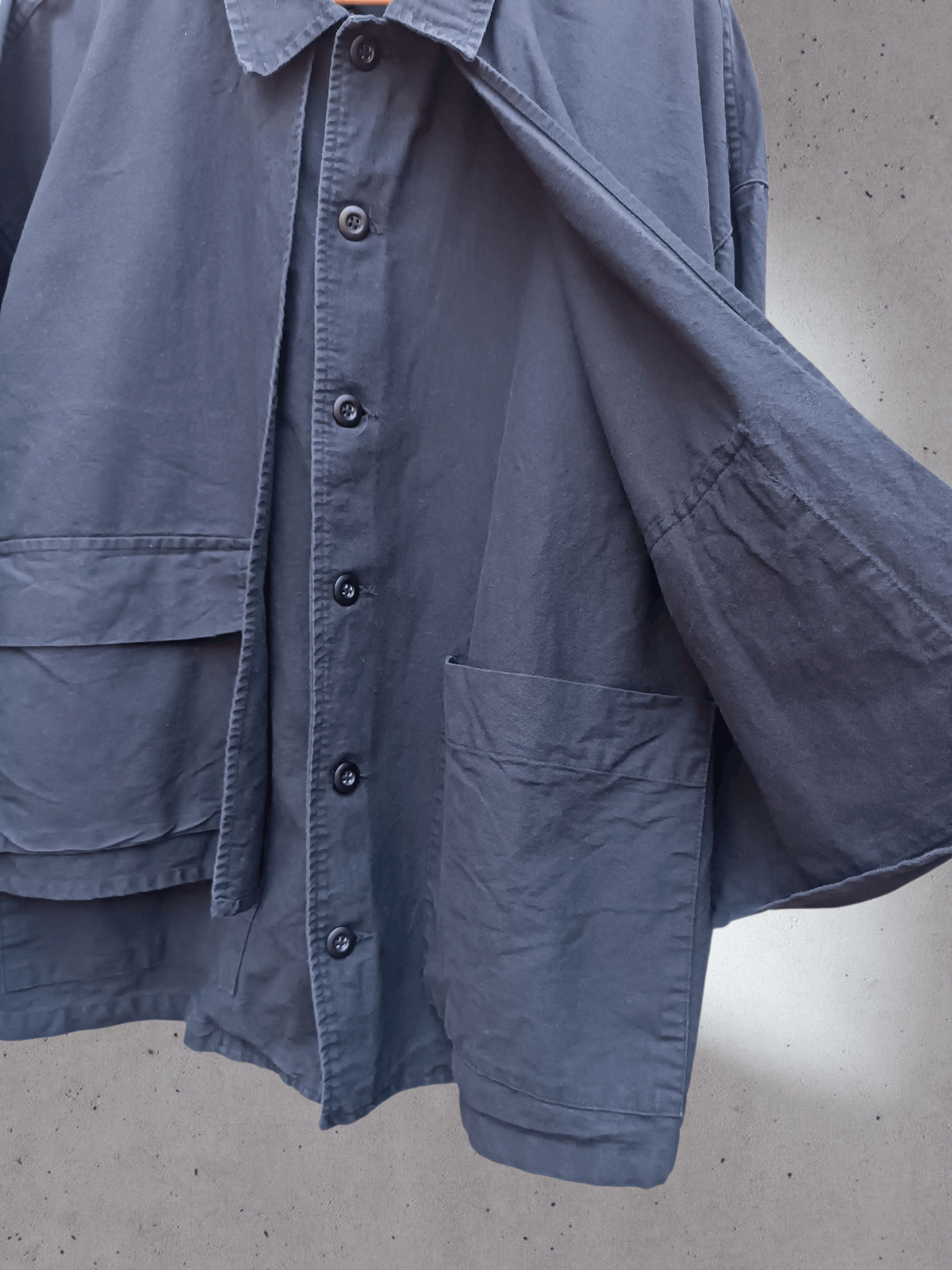 Japanese Brand Fade Black Double Layer BDU Chore Jacket Issey Yohji Style Size US L / EU 52-54 / 3 - 4 Thumbnail