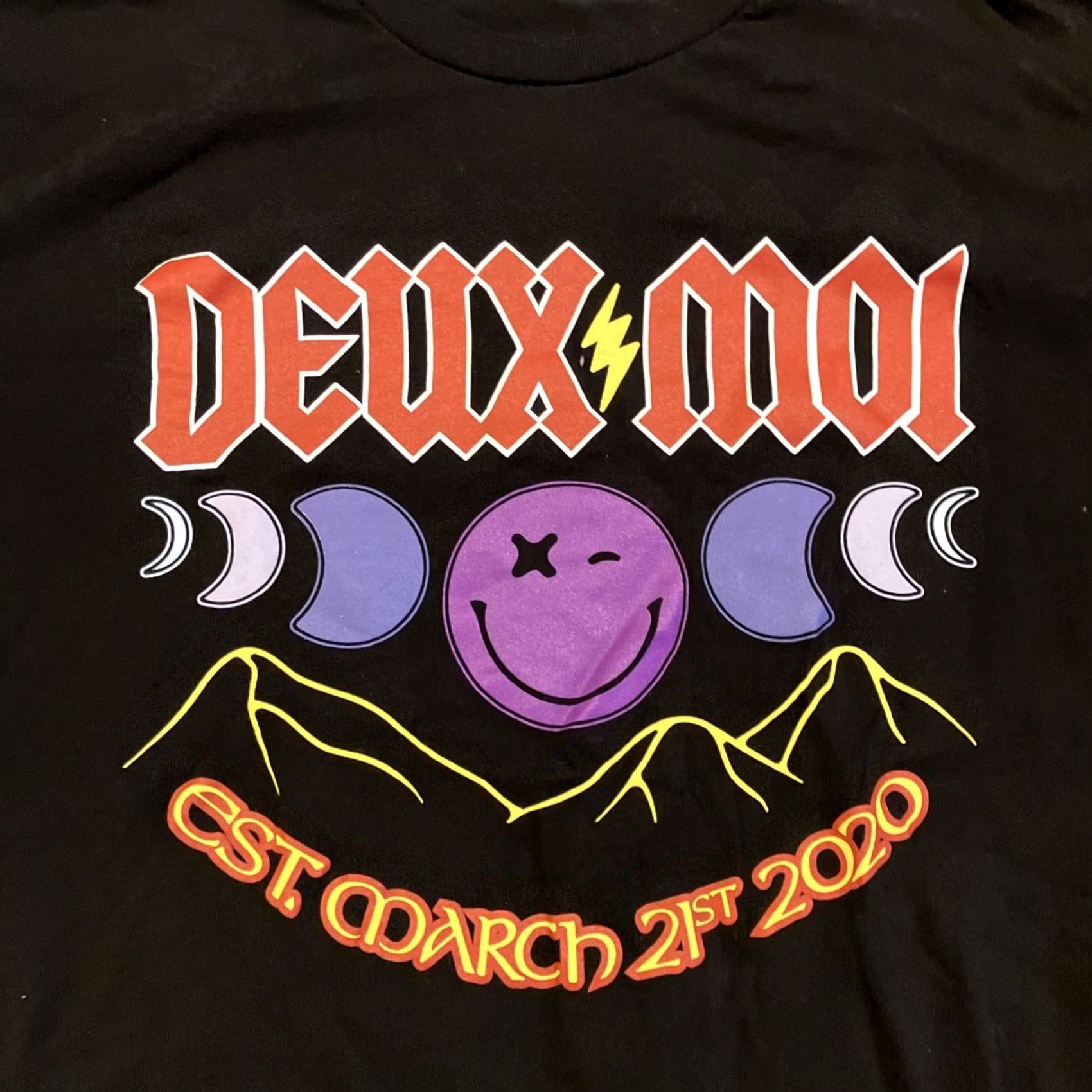 Vintage Deux Moi Shirt Mens L Black RARE Who Dine Together Tour Double Sided Men Size US L / EU 52-54 / 3 - 2 Thumbnail