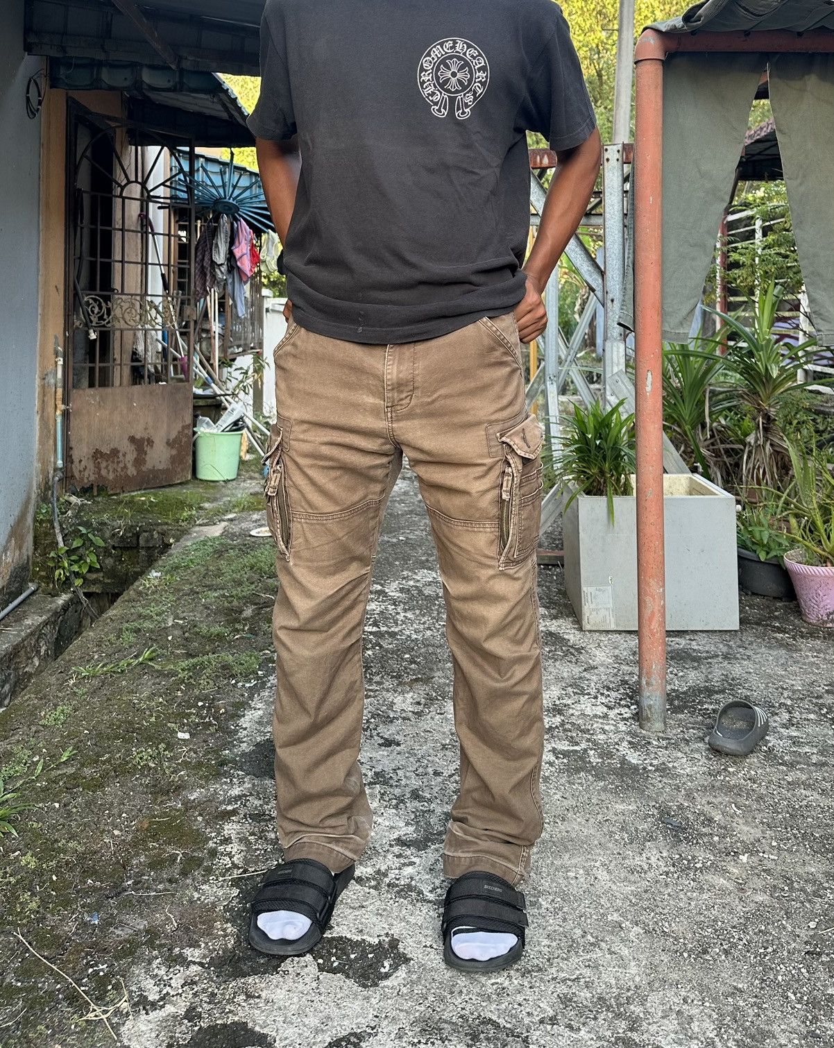 Alpha Industries 🪖Vintage Faded Alpha Industries Brown Cargo Pants Size US 30 / EU 46 - 4 Thumbnail