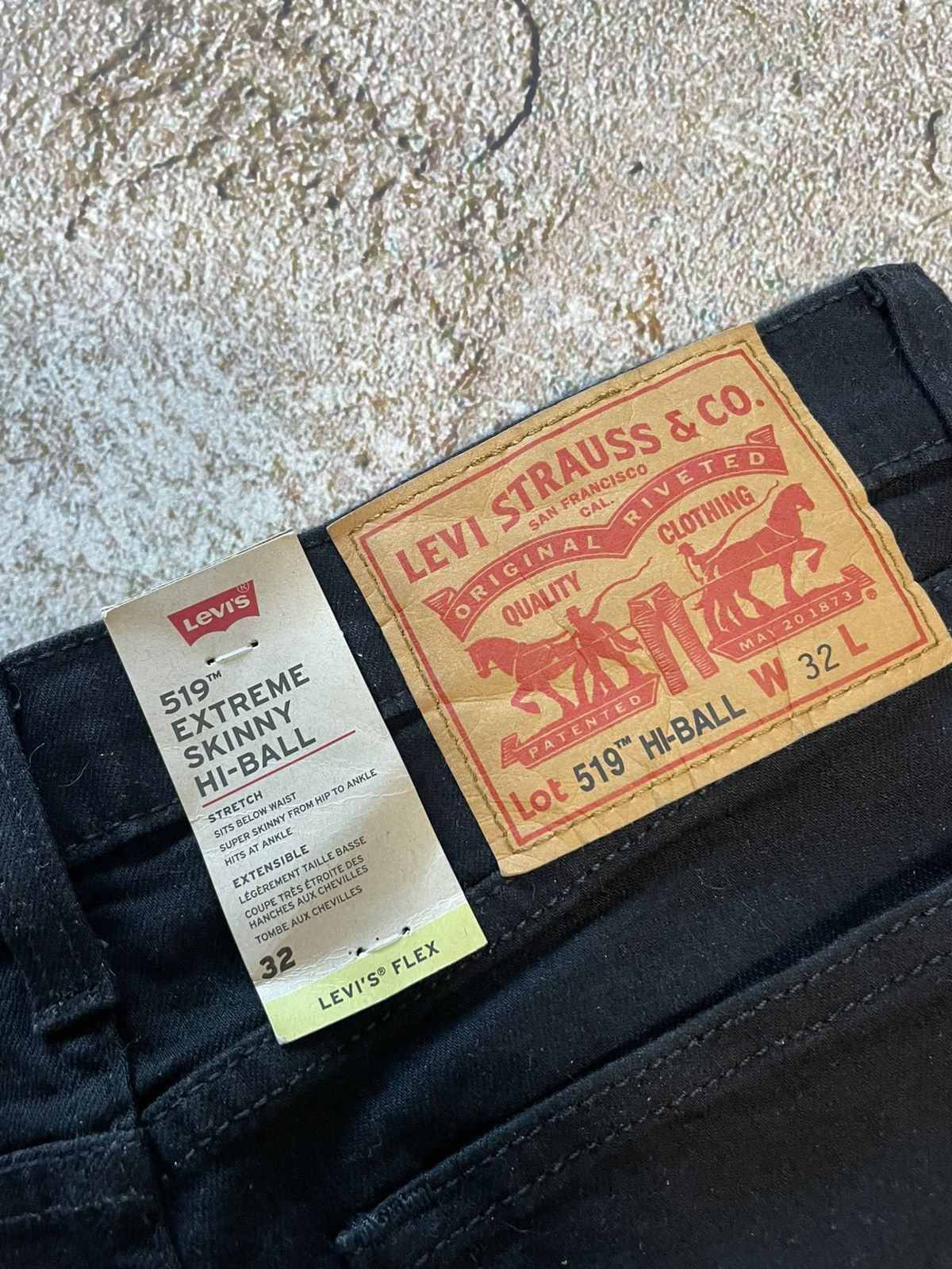Levi's Levi's Black Denim Hi-Ball Skinny Jeans Size US 32 / EU 48 - 4 Thumbnail