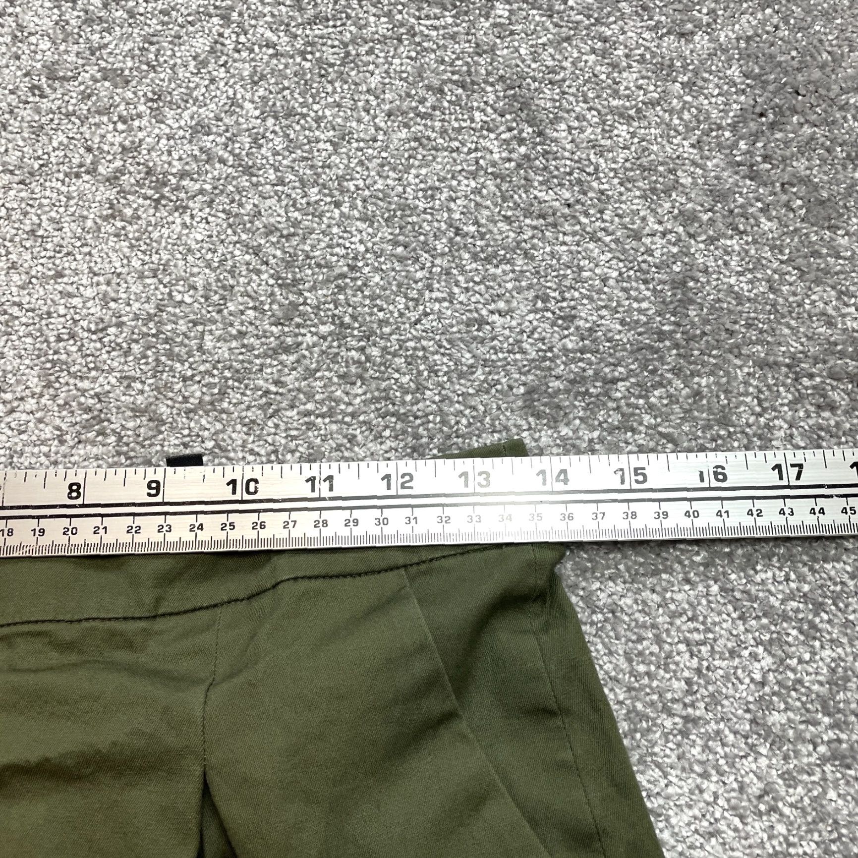Banana Republic BCBGMAXAZRIA Ankle Pants Womens S Green 28x24 Ankle Zip Cotton Slacks Ladies Pants Size 28" / US 6 / IT 42 - 7 Thumbnail