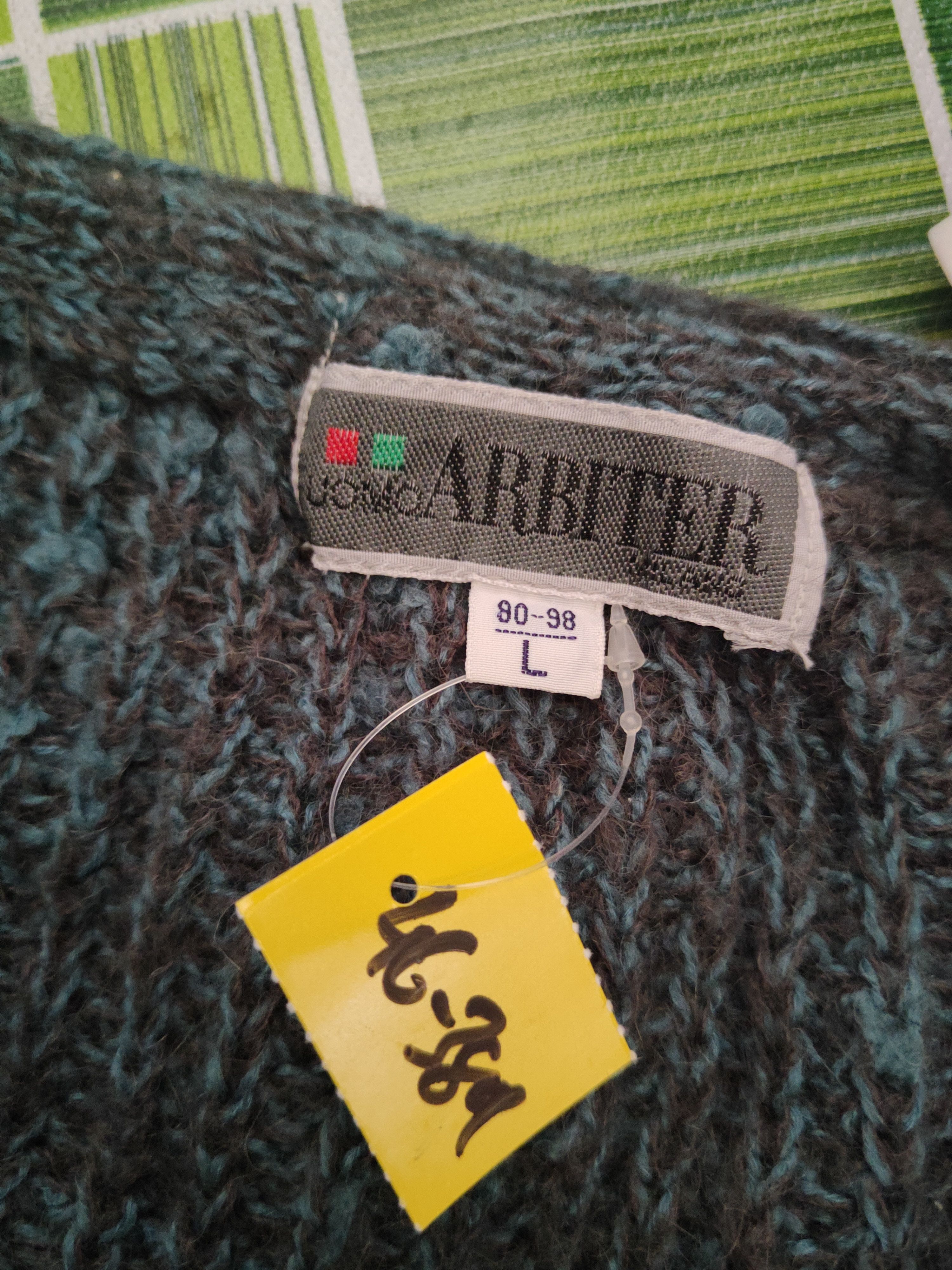 Japanese Brand DL Uomo Arbiter Dark Gray Blue Knitwear Cardigans # 46-389 Size US L / EU 52-54 / 3 - 11 Thumbnail