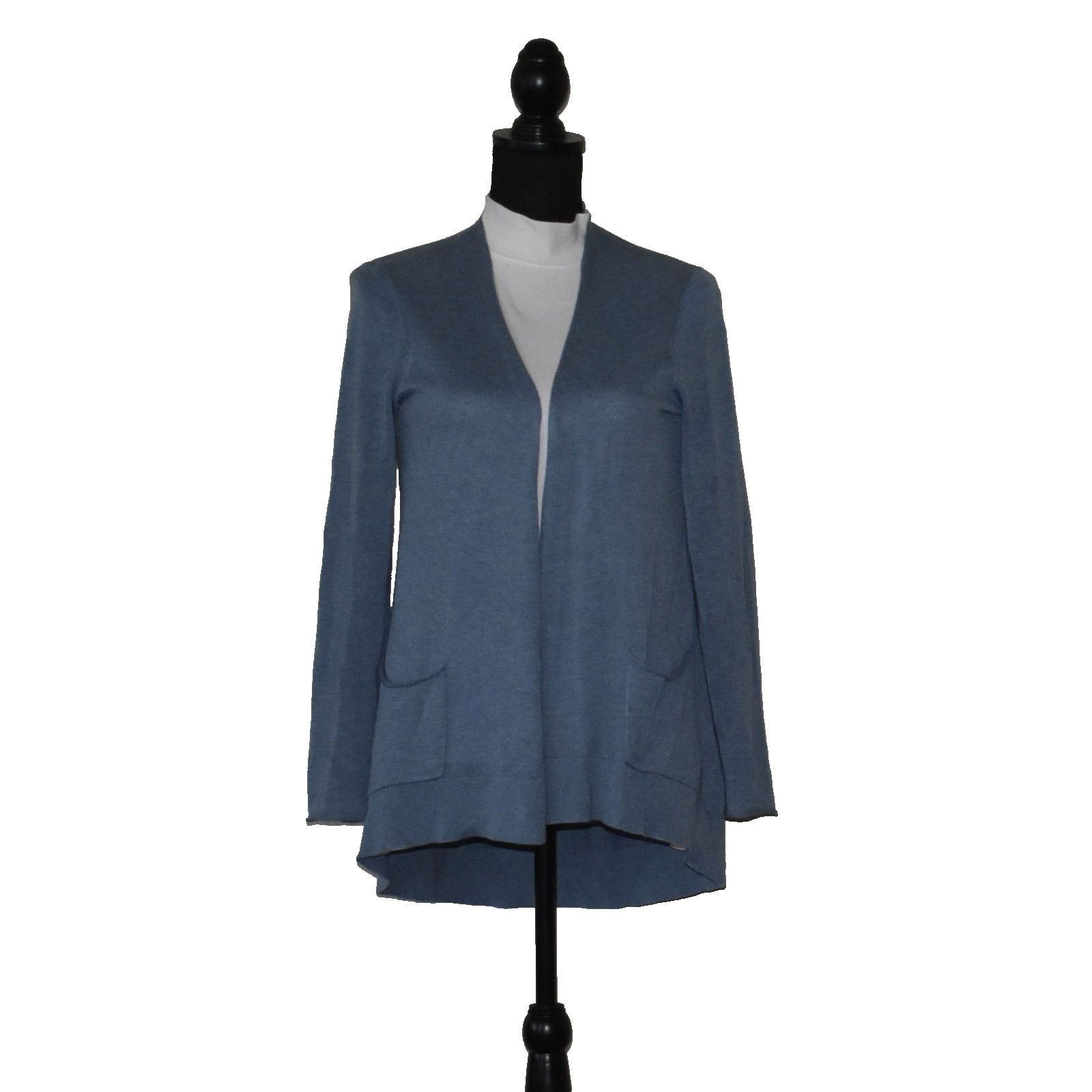 Eileen Fisher EILEEN FISHER Merino Wool Open Front Cardigan Sweater Sz XS Size XS / US 0-2 / IT 36-38 - 1 Thumbnail