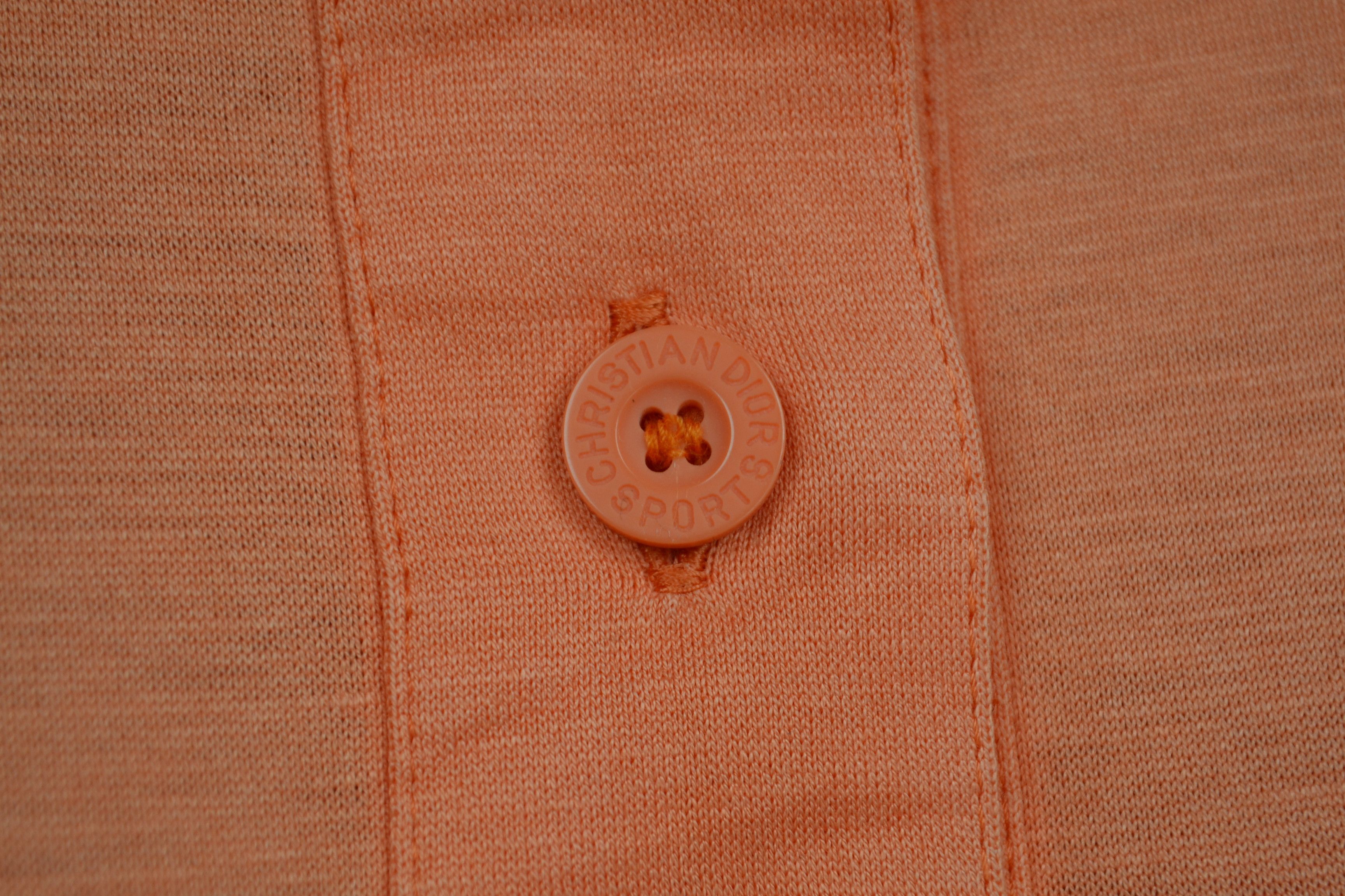 Dior Christian Dior Peach Cotton Cropped Vintage Polo Shirt L Size L / US 10 / IT 46 - 5 Thumbnail