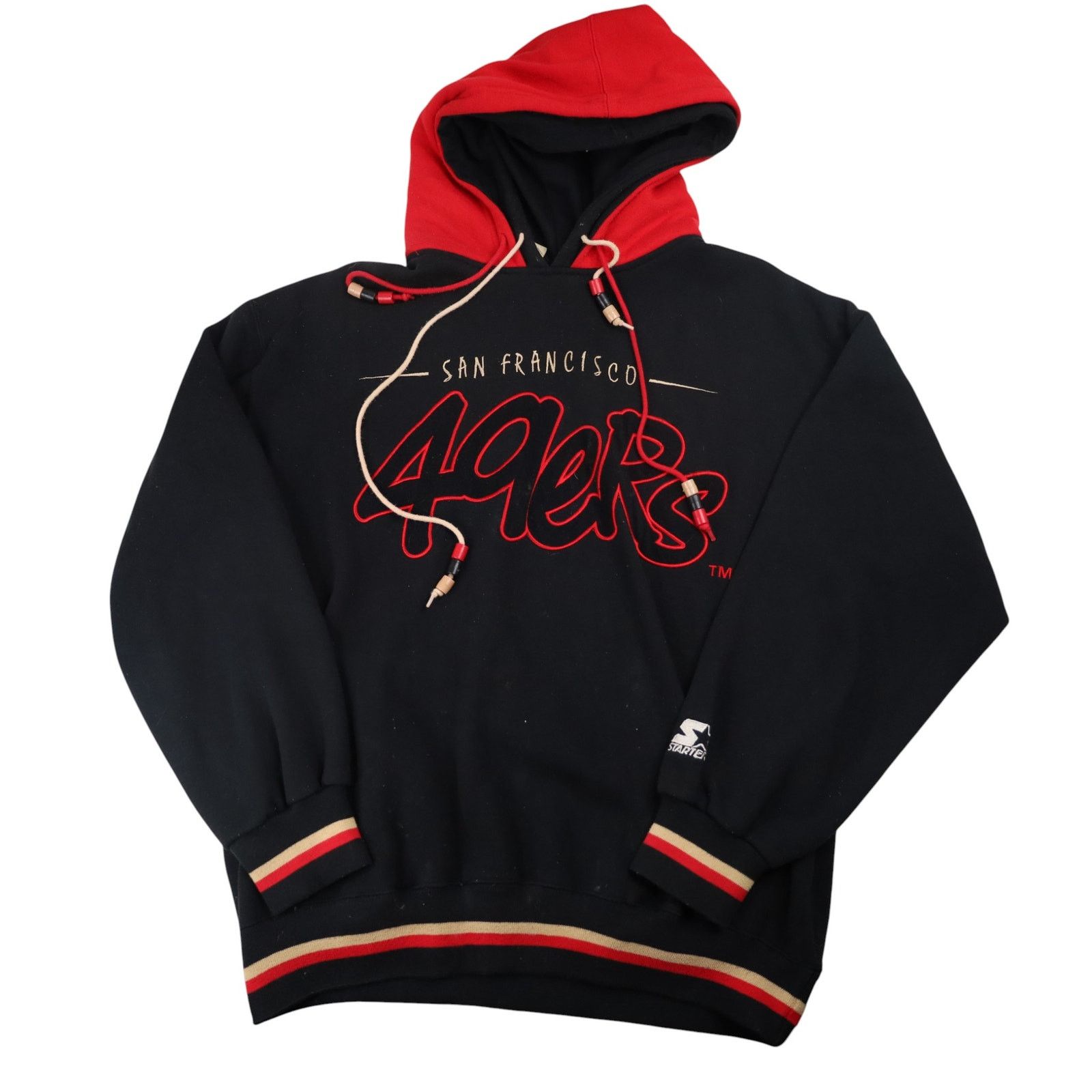 NFL × Starter × Vintage Vintage 90s Starter San Francisco 49ers Double Hood Hoodie Size US L / EU 52-54 / 3 - 1 Thumbnail