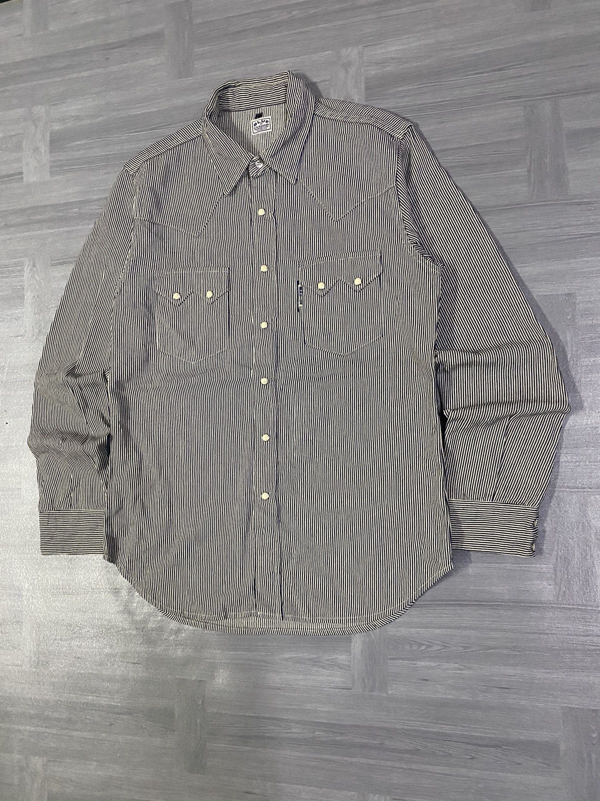 Blue Blue Japan Blue Blue Japan H.Ranch Market Striped Western Shirt Size US M / EU 48-50 / 2 - 2 Thumbnail