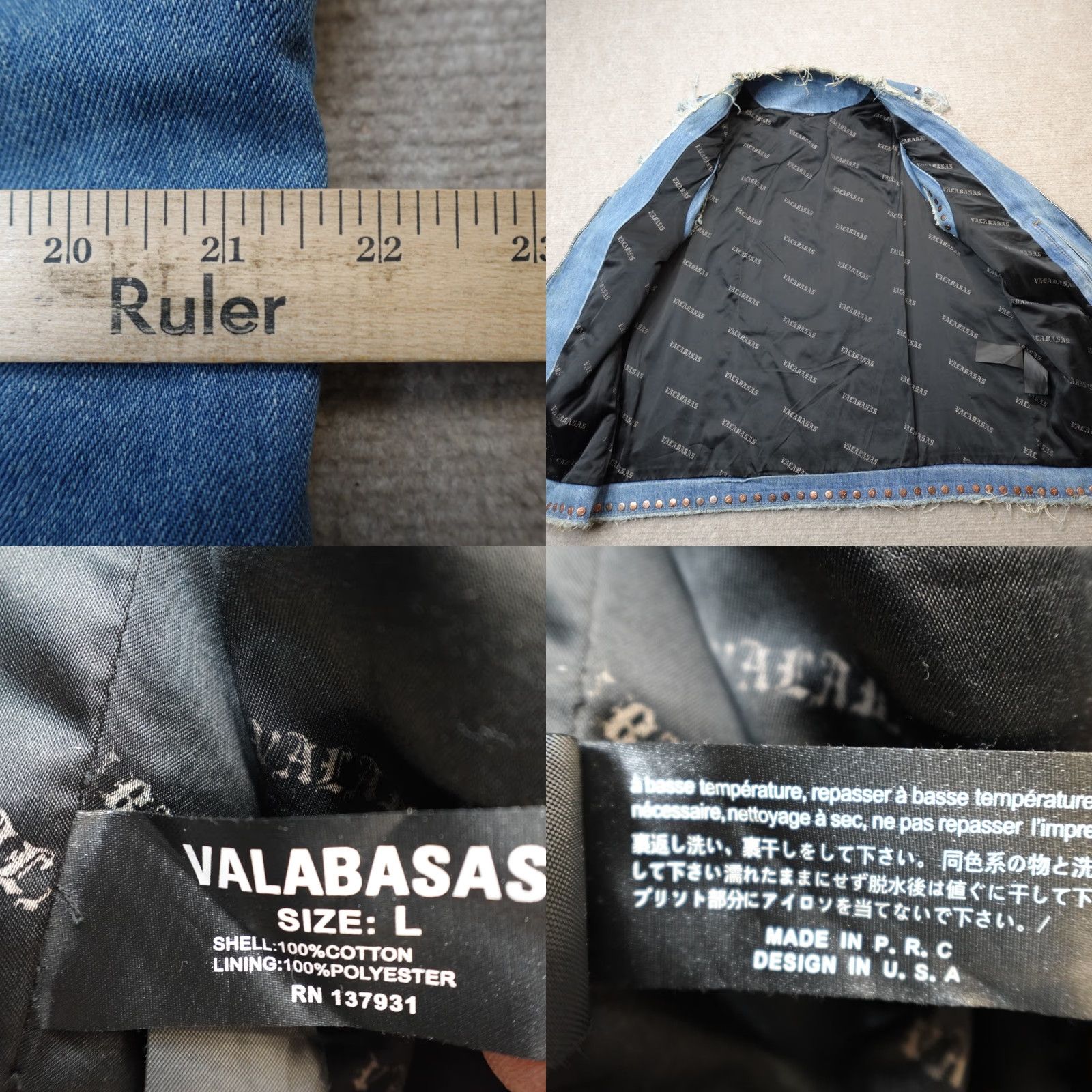 Doublet Valabasas Vest Jacket L Blue Denim Full Zip Double Sided Men Regular Size L Vest Denim Blue Full Zip Biker Style */} Size US L / EU 52-54 / 3 - 9 Thumbnail