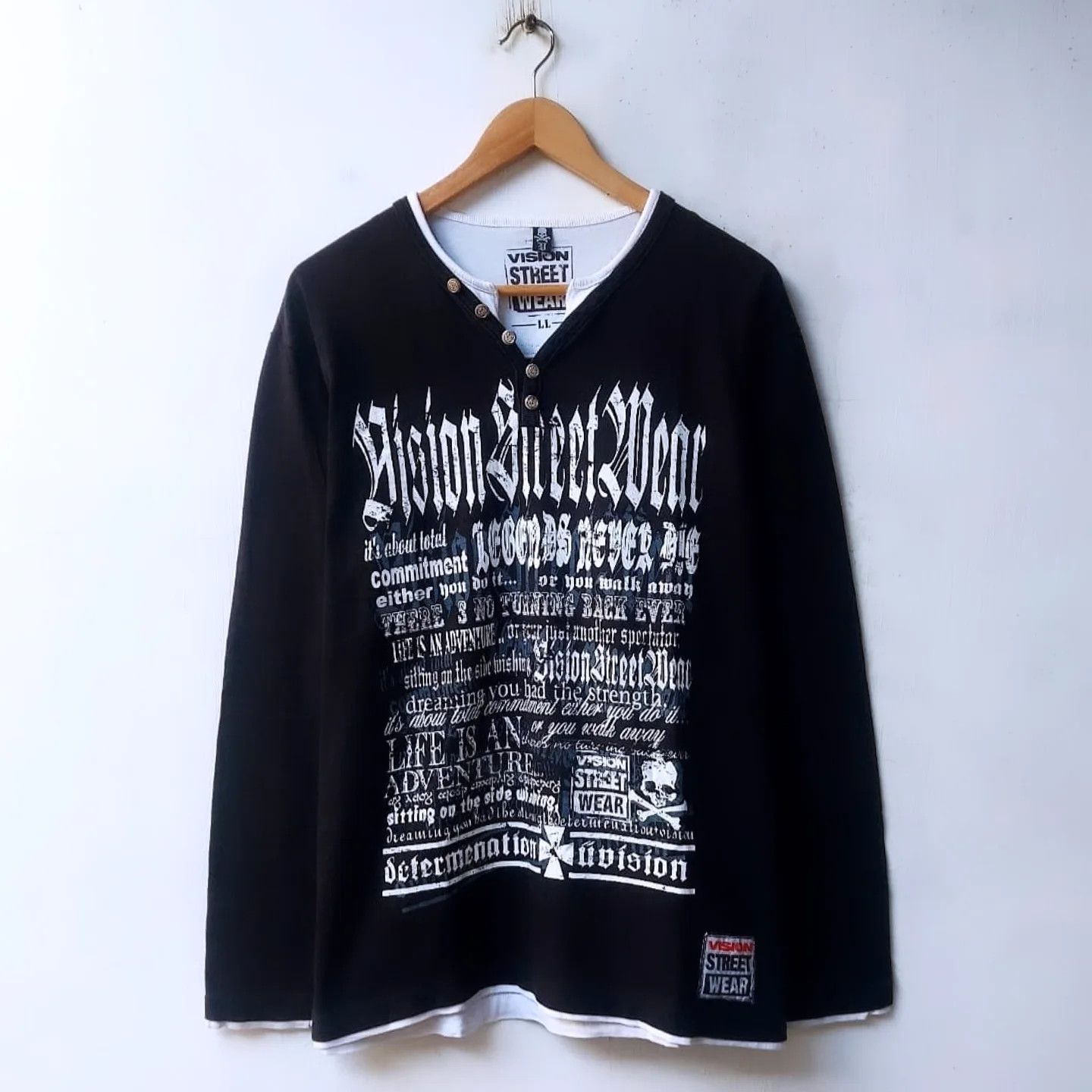 Vision Streetwear Vision Street Wear X Determenation Long Sleeve Tshirt Size US L / EU 52-54 / 3 - 1 Thumbnail