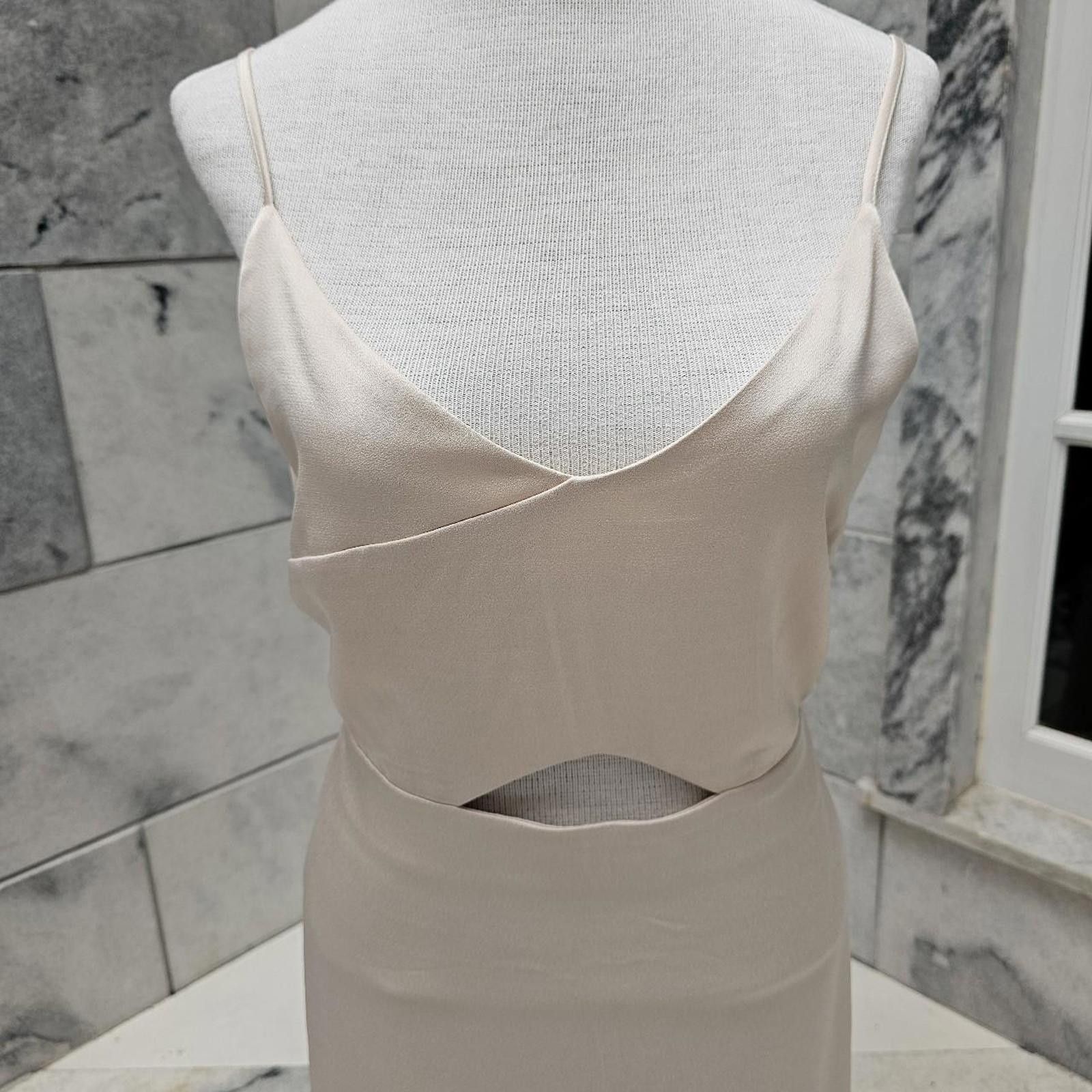 Designer Sam Edelman Women's Cream Dress Size M / US 6-8 / IT 42-44 - 2 Thumbnail