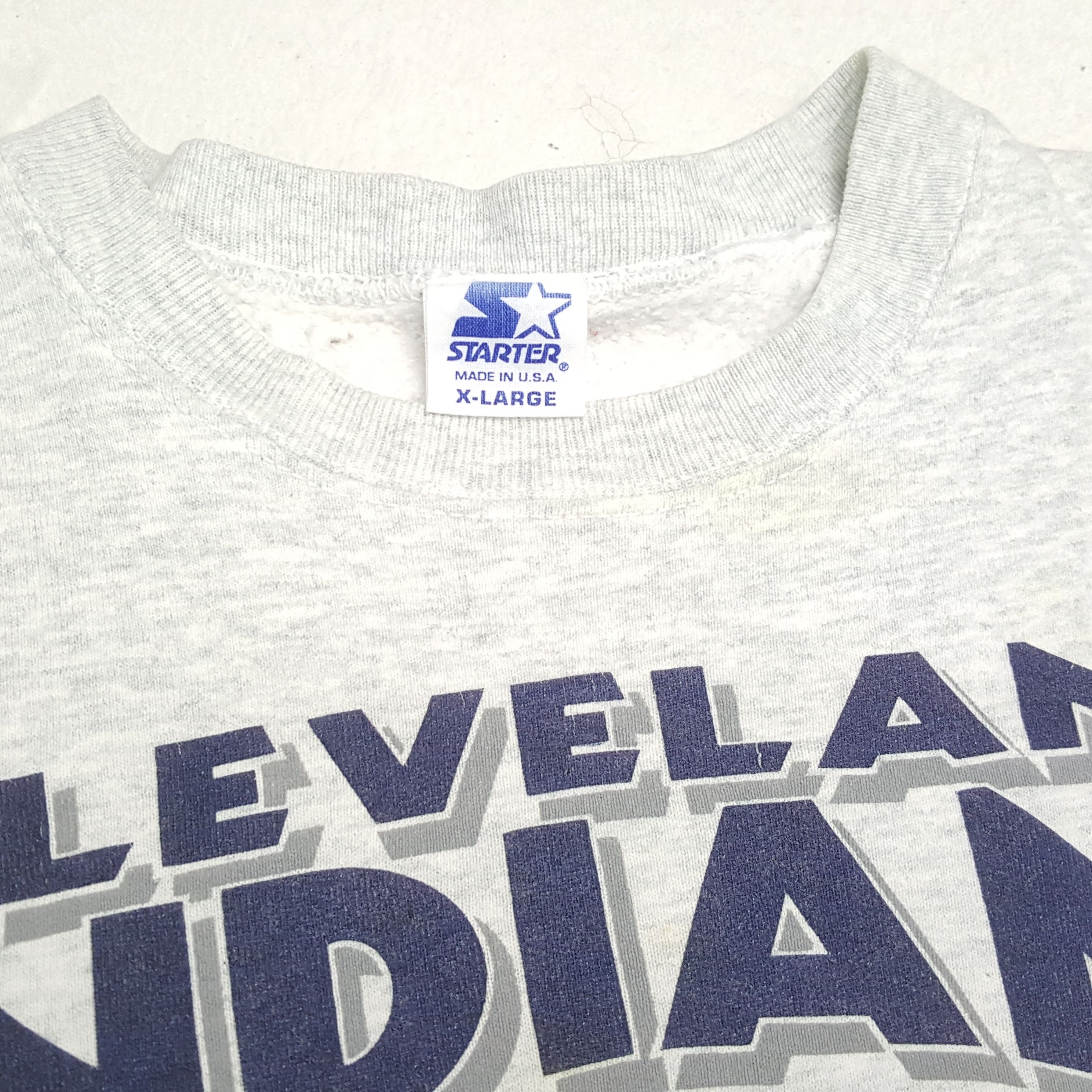 MLB × Starter × Vintage CLEVELAND INDIANS MLB Baseball Team Vintage Sweatshirt Size US L / EU 52-54 / 3 - 10 Thumbnail