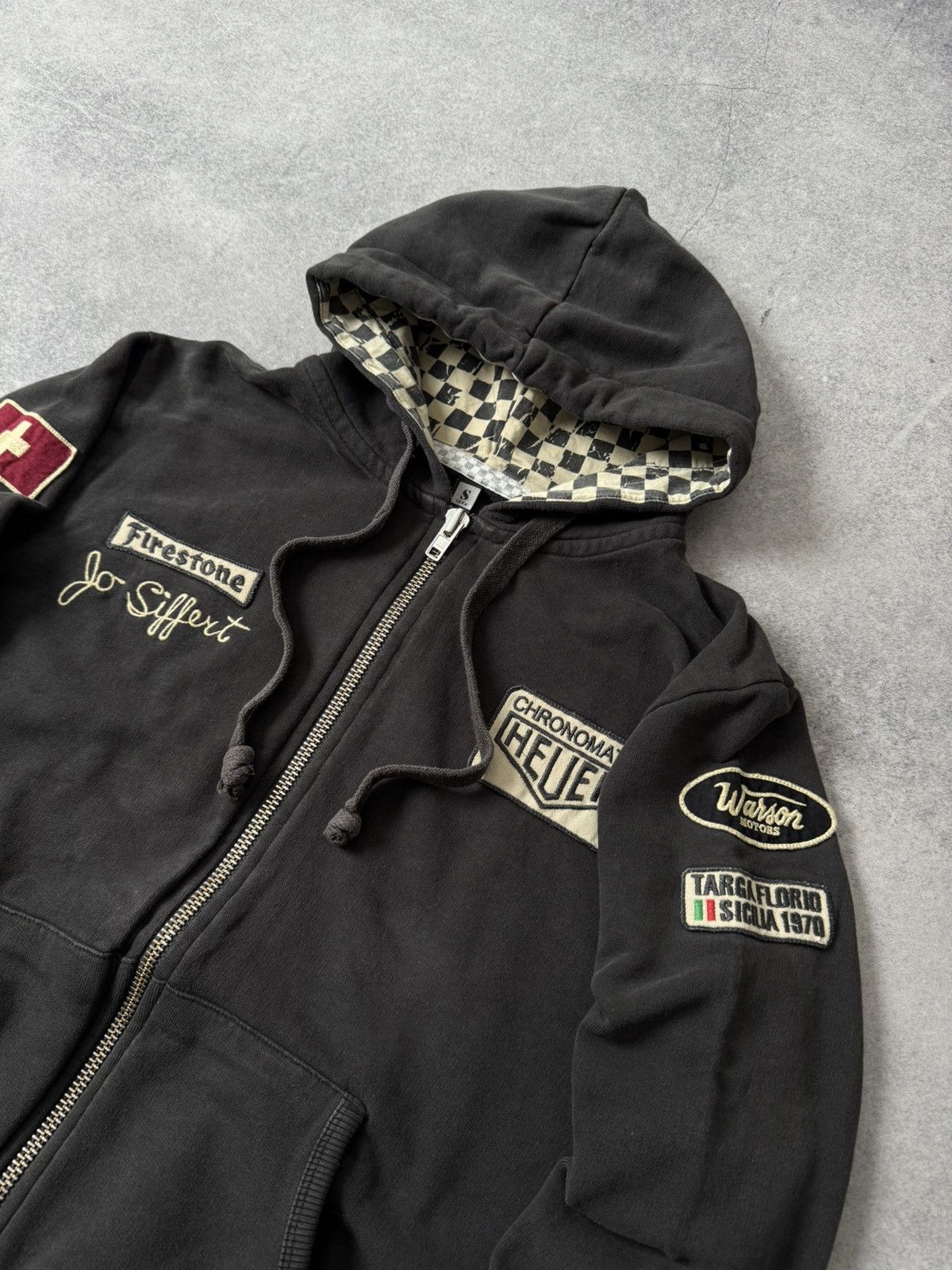 Vintage Vintage Warson Motors big logo zip-hoodies mens grey Size US S / EU 44-46 / 1 - 4 Thumbnail