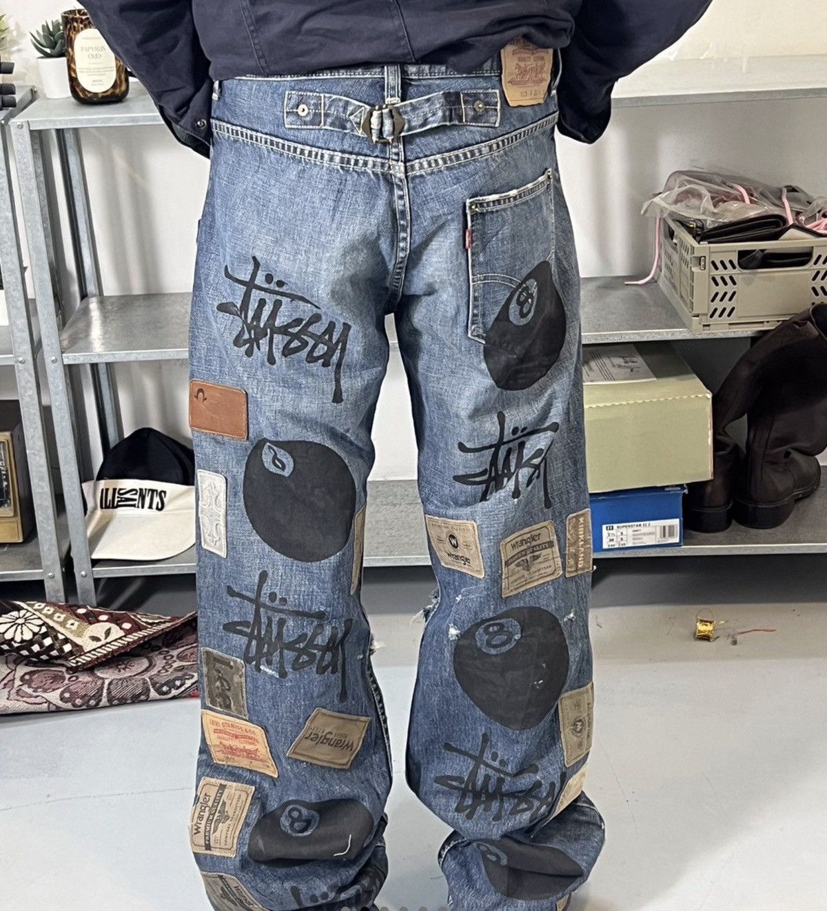 Levi's Vintage levis custome made stussy printed patched denim Size US 28 / EU 44 - 2 Thumbnail