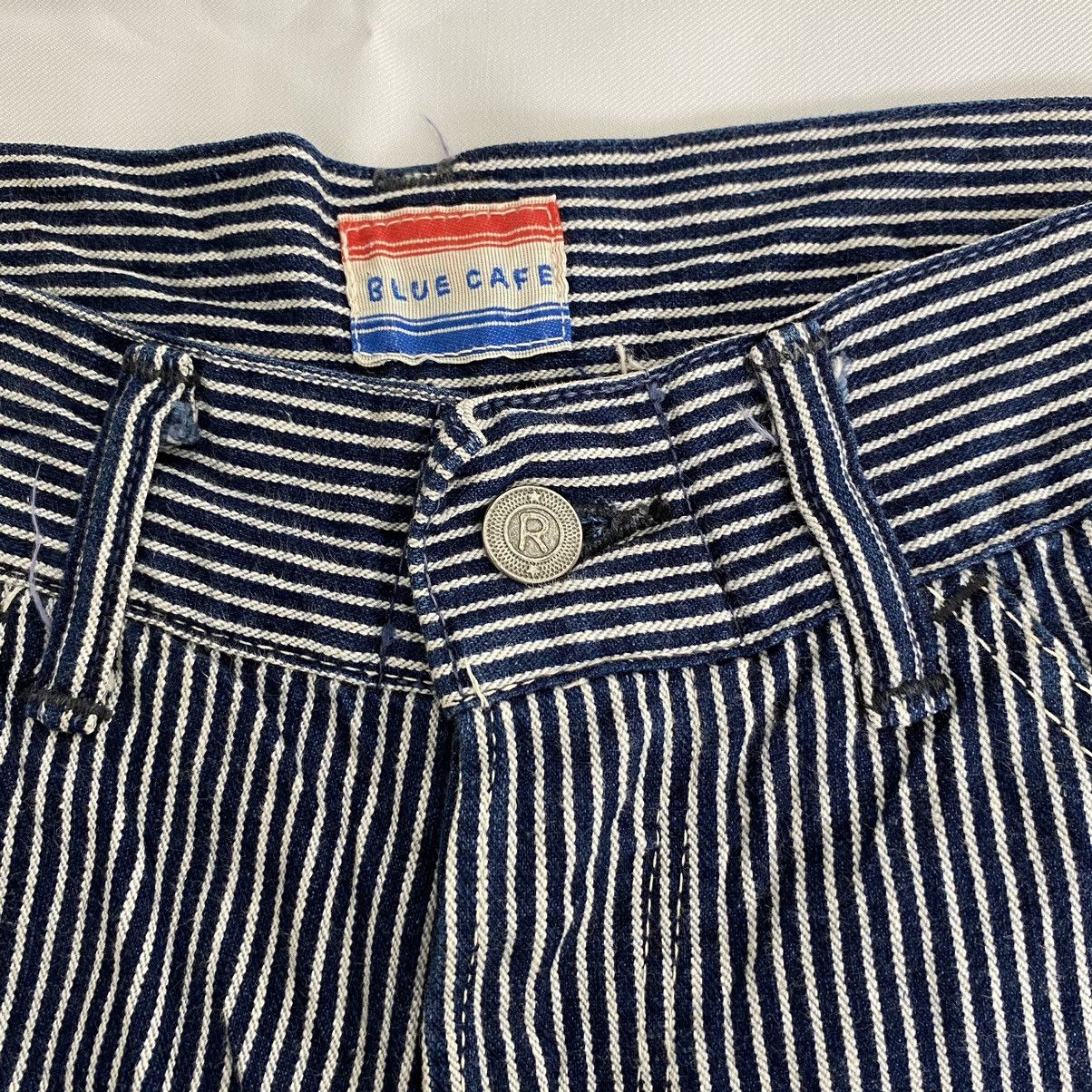 45rpm VTG 45rpm Blue Cafe Hickory Striped Workwear Denim Jeans Size US 27 - 8 Thumbnail