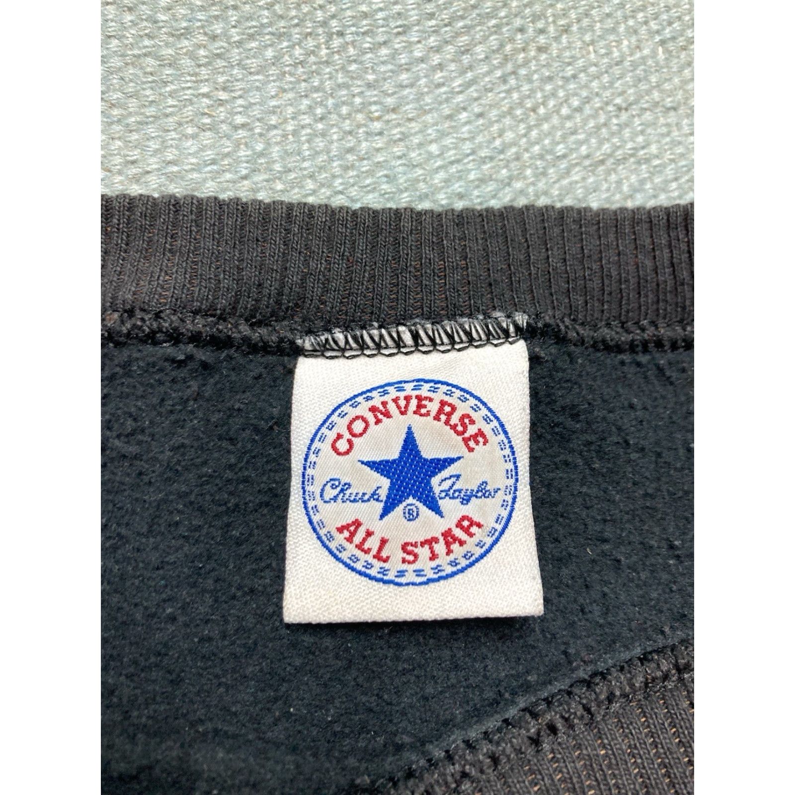 Converse VINTAGE Converse All Star Embroidered Sweatshirt Black XL 90s Crewneck Mens Size US XL / EU 56 / 4 - 6 Thumbnail