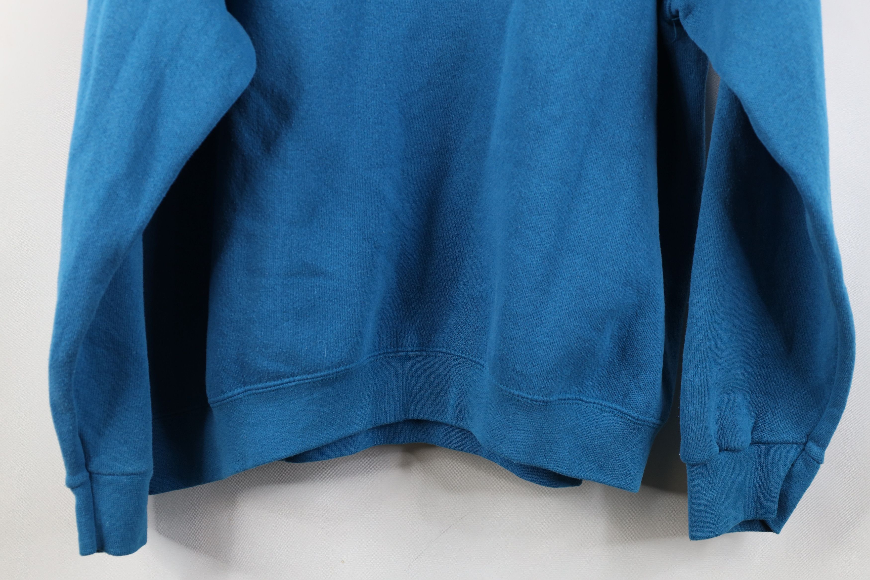 Vintage Vintage 90s Streetwear Blank Crewneck Sweatshirt Blue Size US XL / EU 56 / 4 - 14 Thumbnail