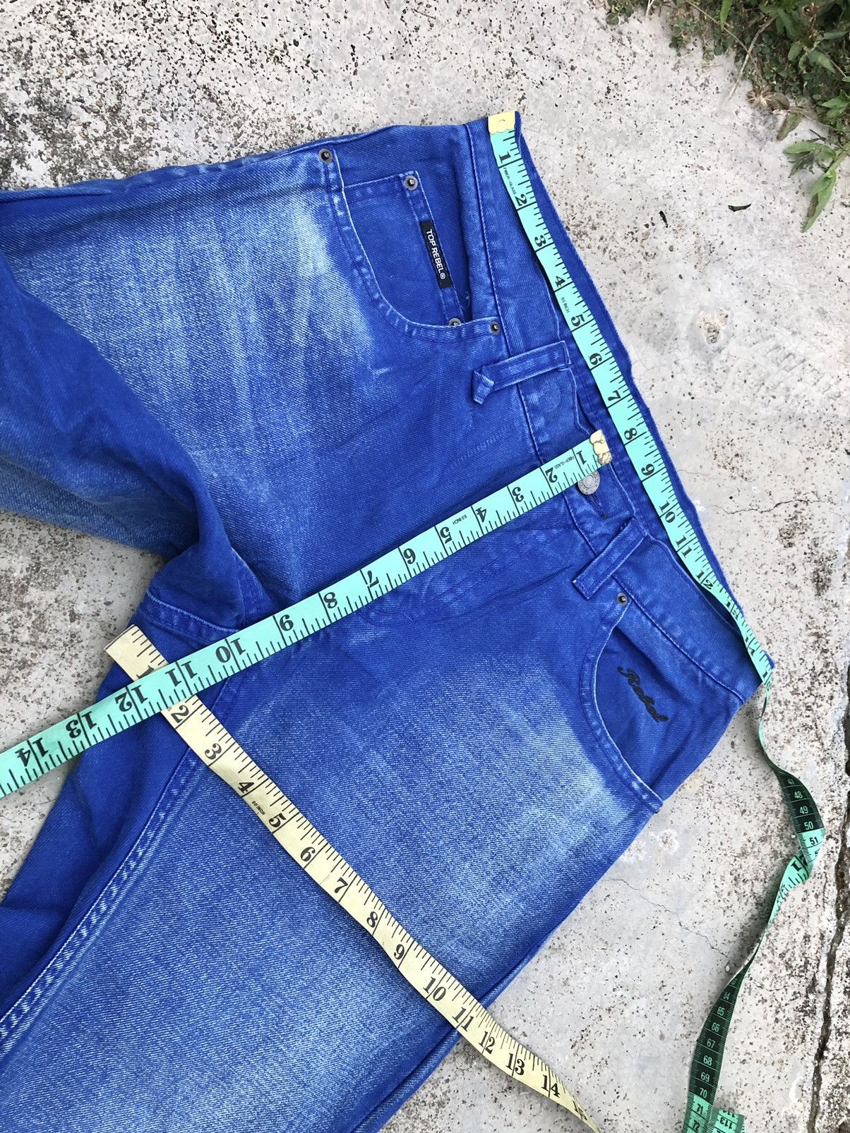 Japanese Brand TOP REBEL WASHED BLUE DENIM Size US 30 / EU 46 - 8 Thumbnail
