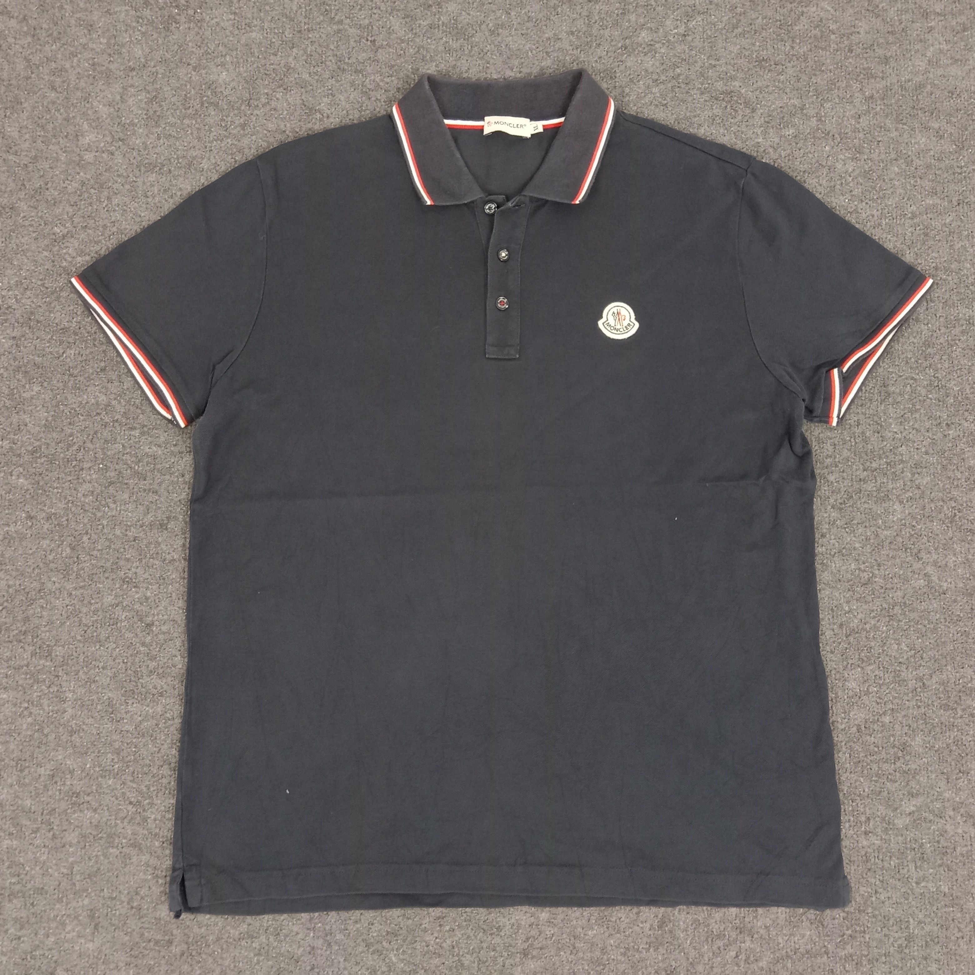 Vintage Italian Brand Moncler Streetwear Small Logo Ringer Polos Size US L / EU 52-54 / 3 - 1 Thumbnail