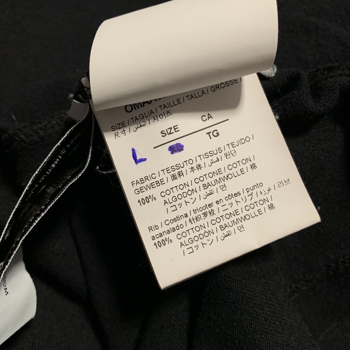 Off-White Off White Large Caravaggio Lute Black Tee Virgil Abloh Size US L / EU 52-54 / 3 - 7 Thumbnail