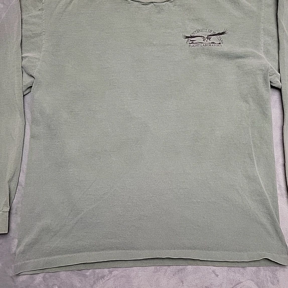 Vintage Vtg University of Montana Flight Lab Shirt Mens L Single Stitch LS Made in USA Size US L / EU 52-54 / 3 - 3 Thumbnail