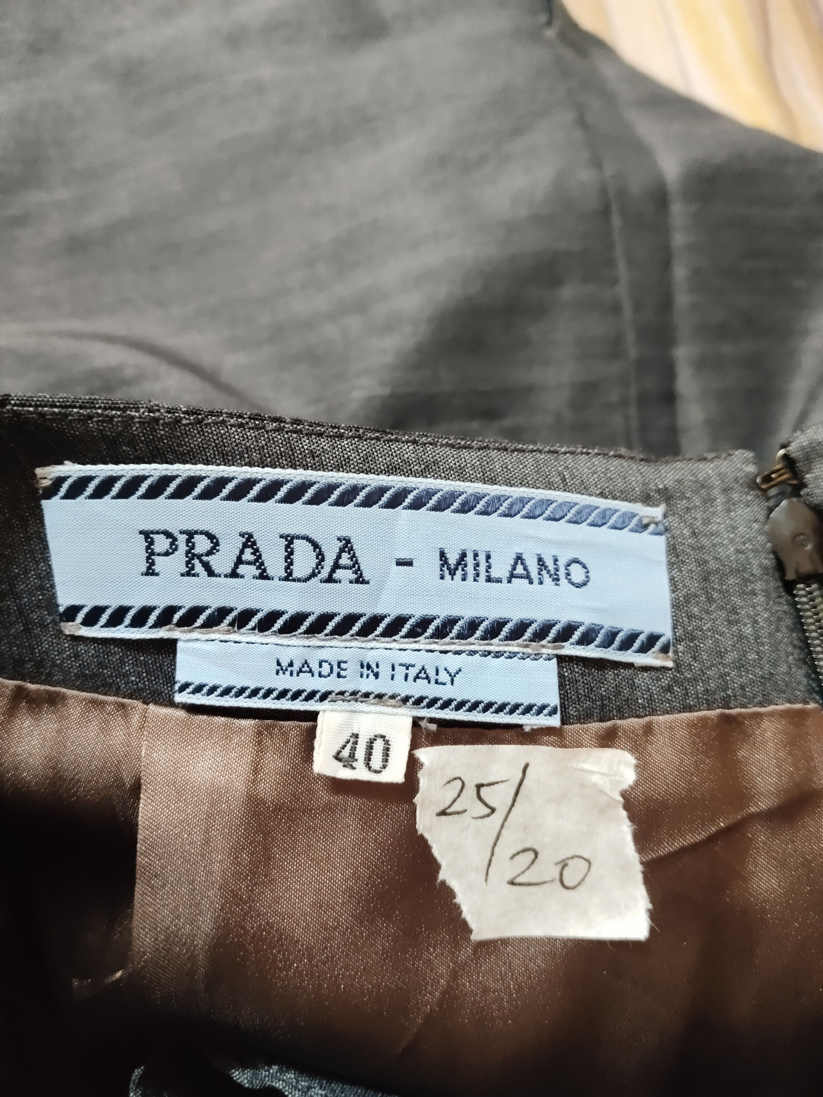 Prada PRADA Charcoal Blue Mini Skirt Size 25" / US 0 / IT 36 - 8 Thumbnail